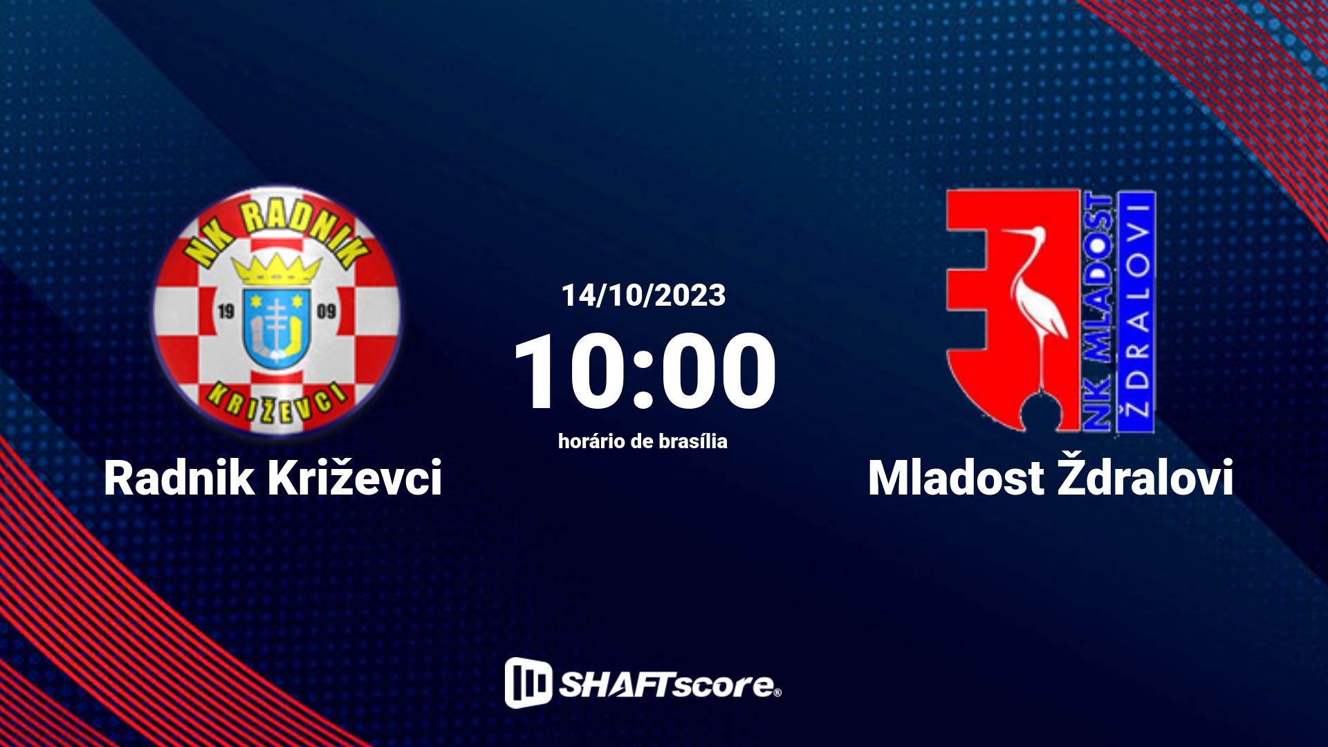 Estatísticas do jogo Radnik Križevci vs Mladost Ždralovi 14.10 10:00