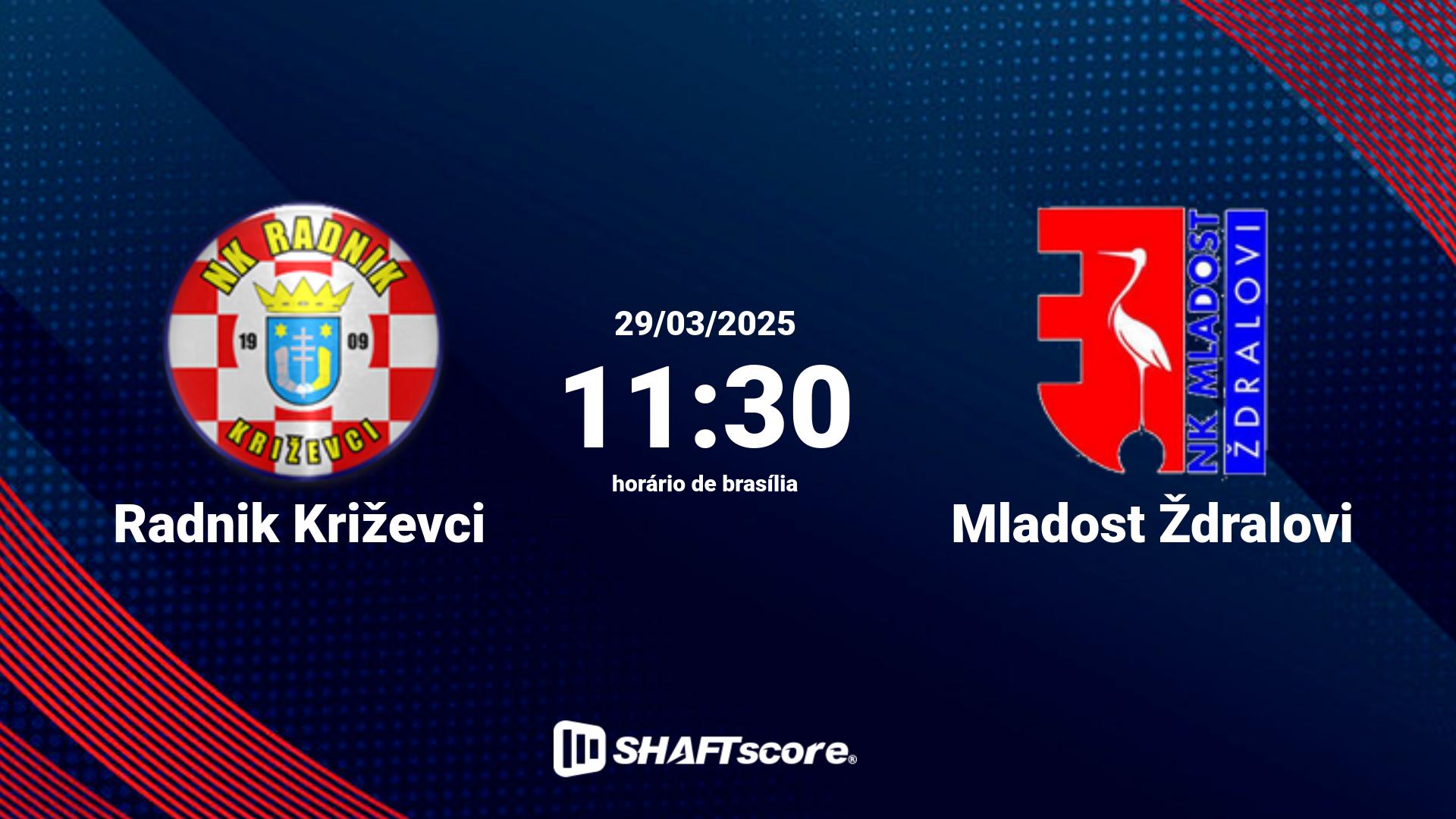 Estatísticas do jogo Radnik Križevci vs Mladost Ždralovi 29.03 11:30