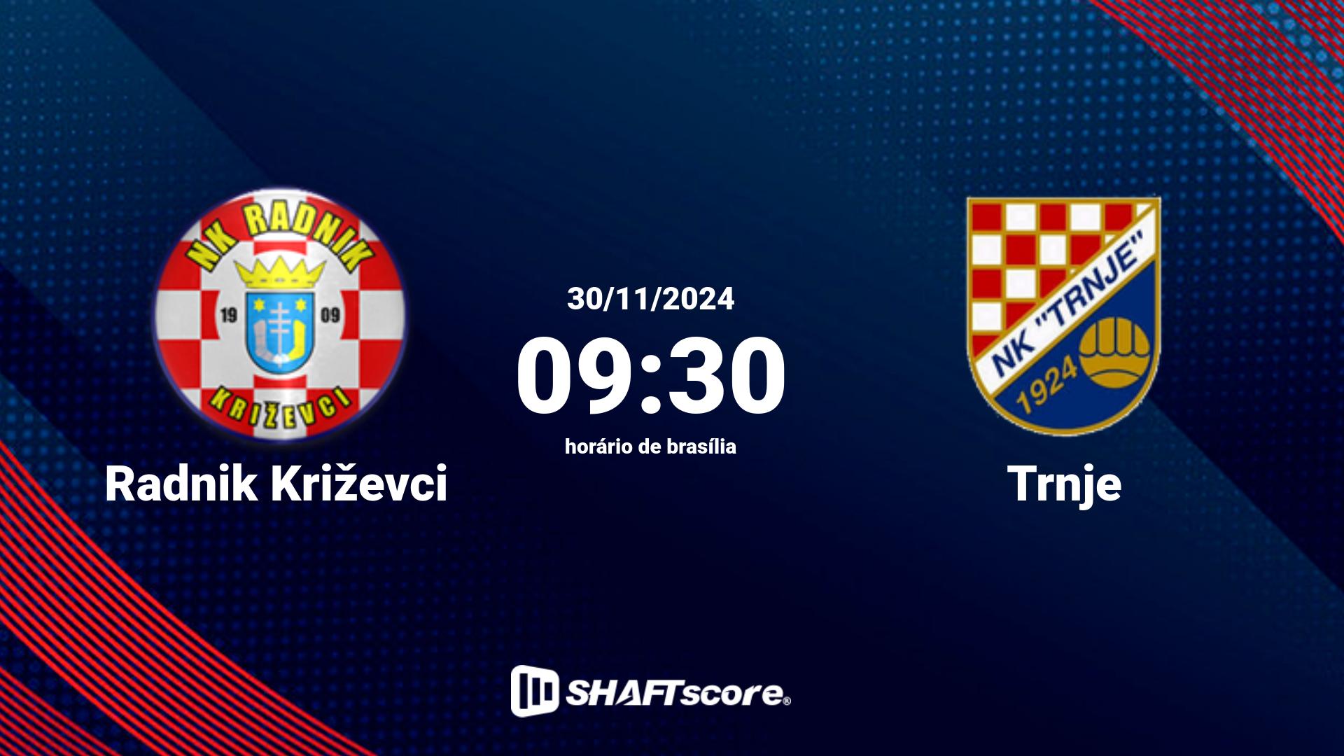 Estatísticas do jogo Radnik Križevci vs Trnje 30.11 09:30