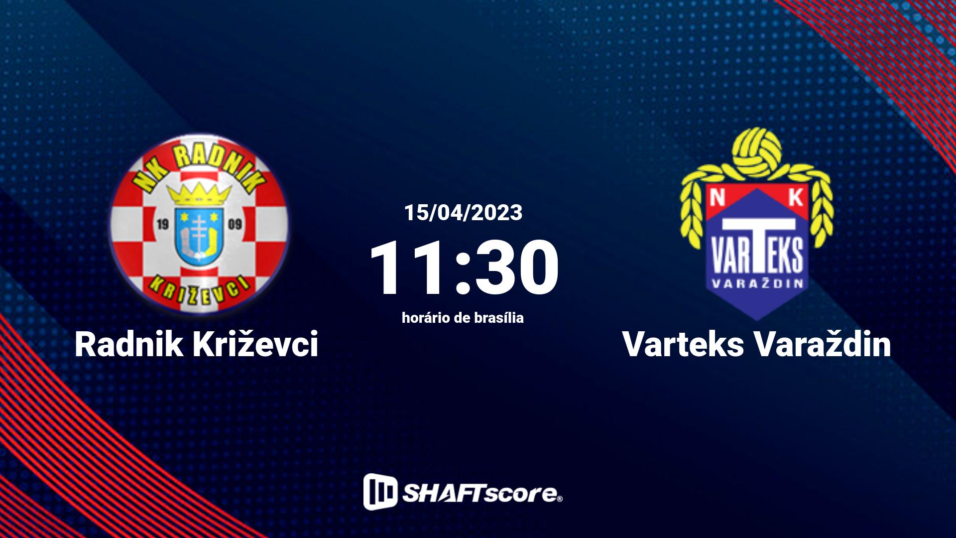 Estatísticas do jogo Radnik Križevci vs Varteks Varaždin 15.04 11:30