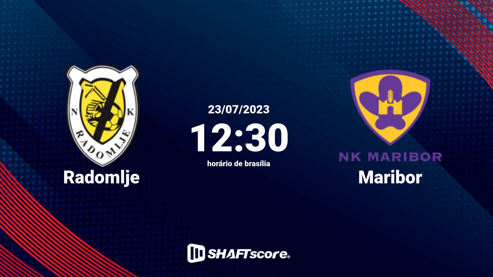Estatísticas do jogo Radomlje vs Maribor 23.07 12:30