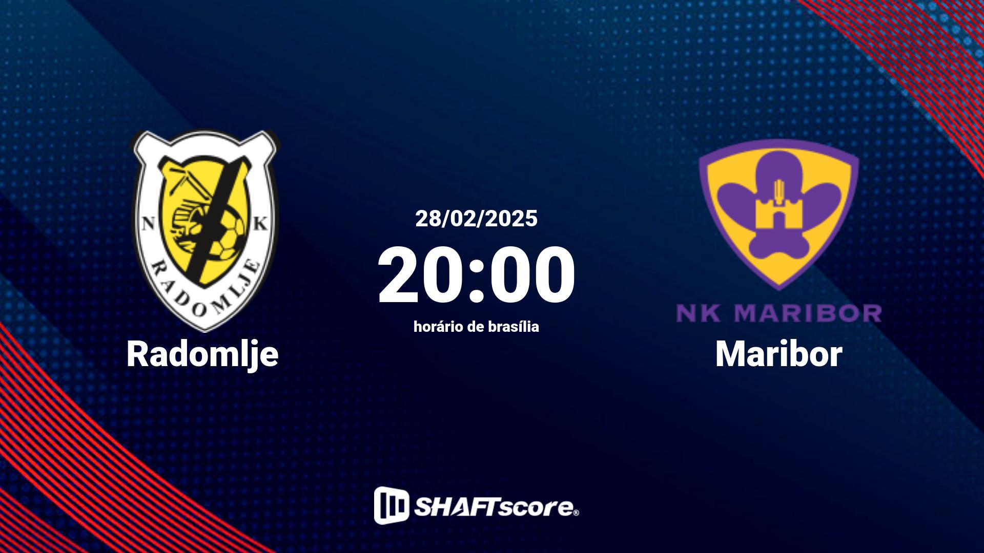 Estatísticas do jogo Radomlje vs Maribor 28.02 20:00