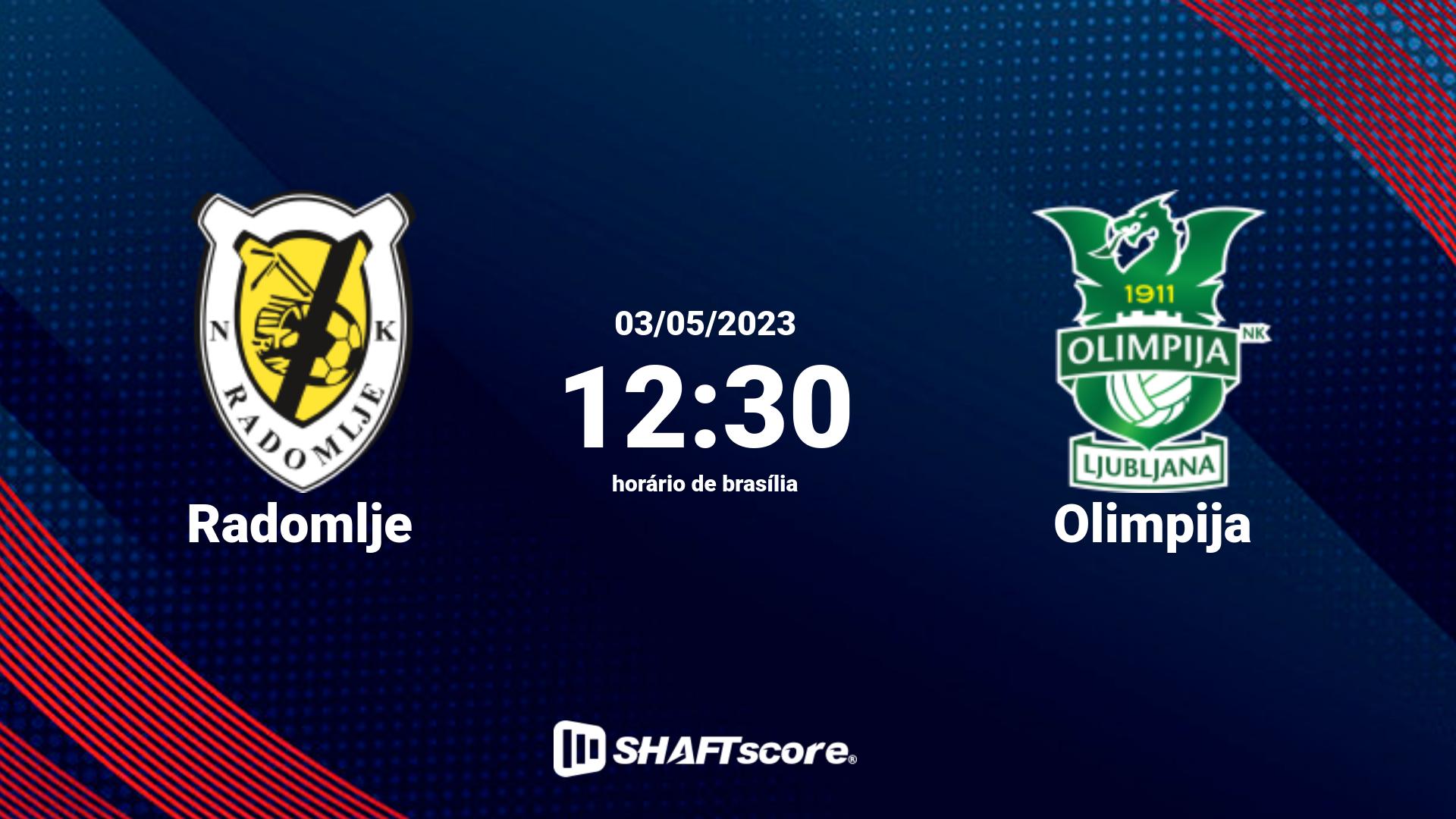 Estatísticas do jogo Radomlje vs Olimpija 03.05 12:30