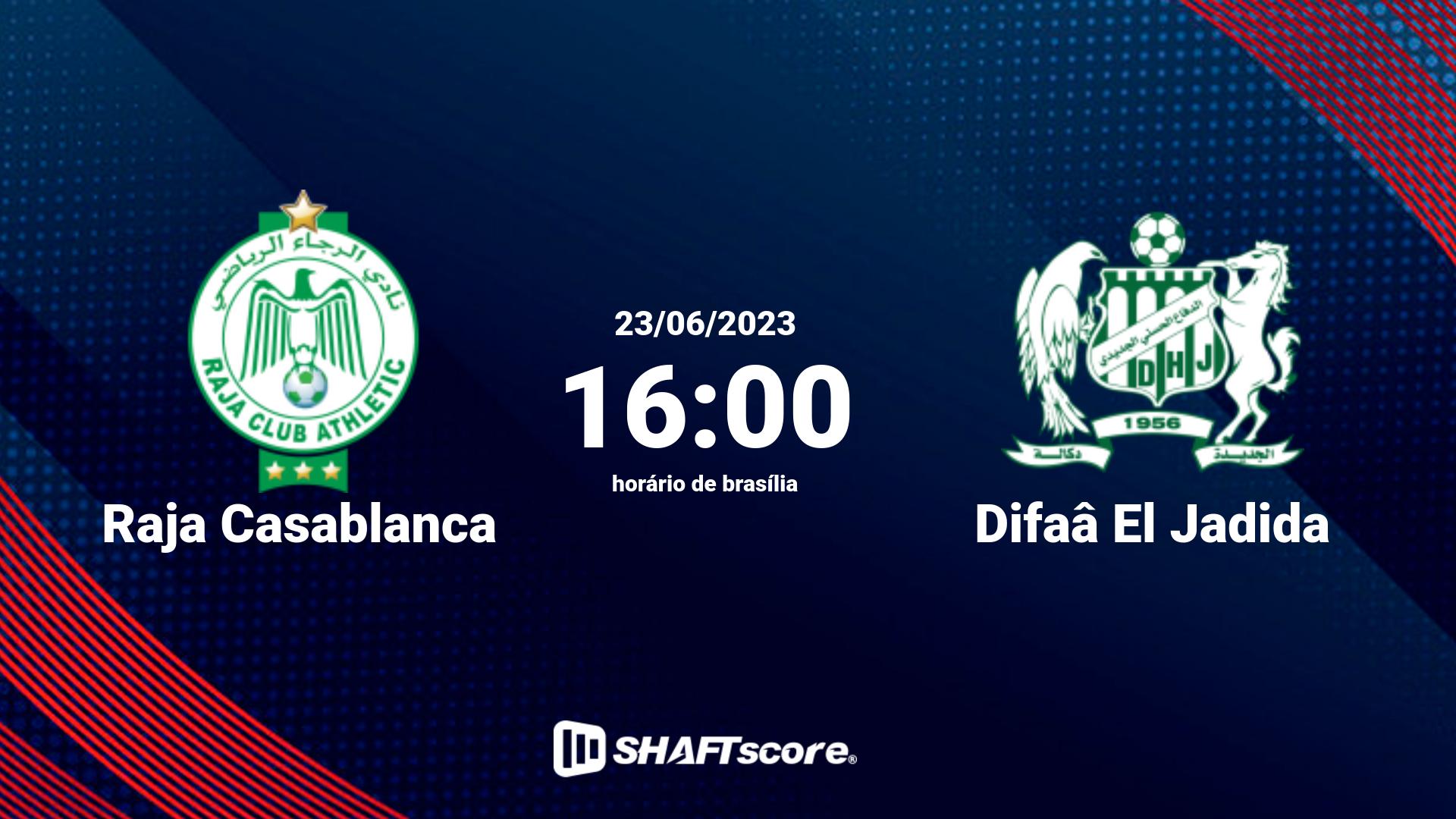 Estatísticas do jogo Raja Casablanca vs Difaâ El Jadida 23.06 16:00