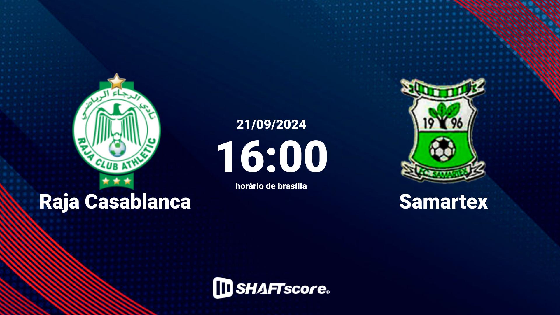 Estatísticas do jogo Raja Casablanca vs Samartex 21.09 16:00