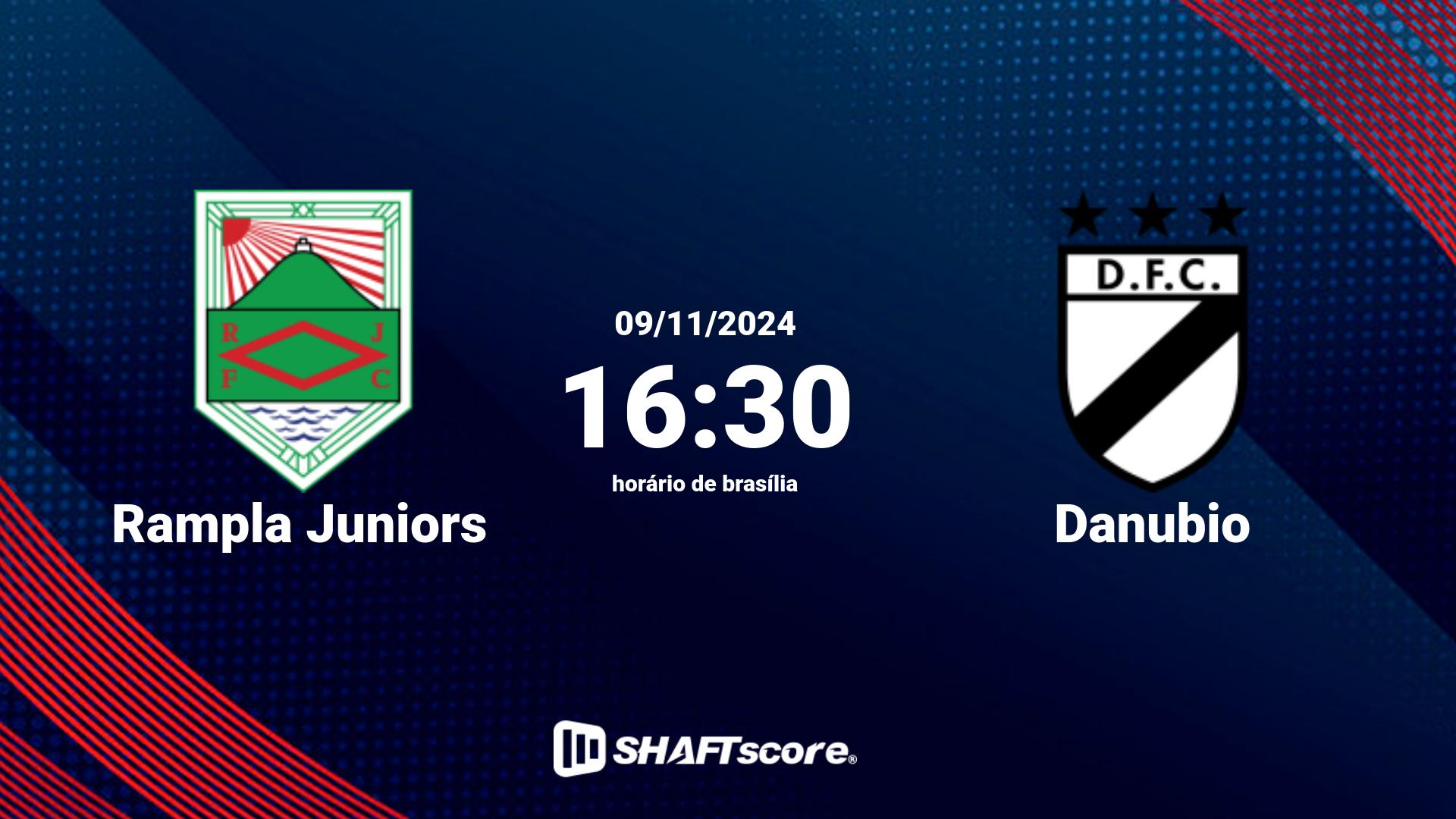 Estatísticas do jogo Rampla Juniors vs Danubio 09.11 16:30