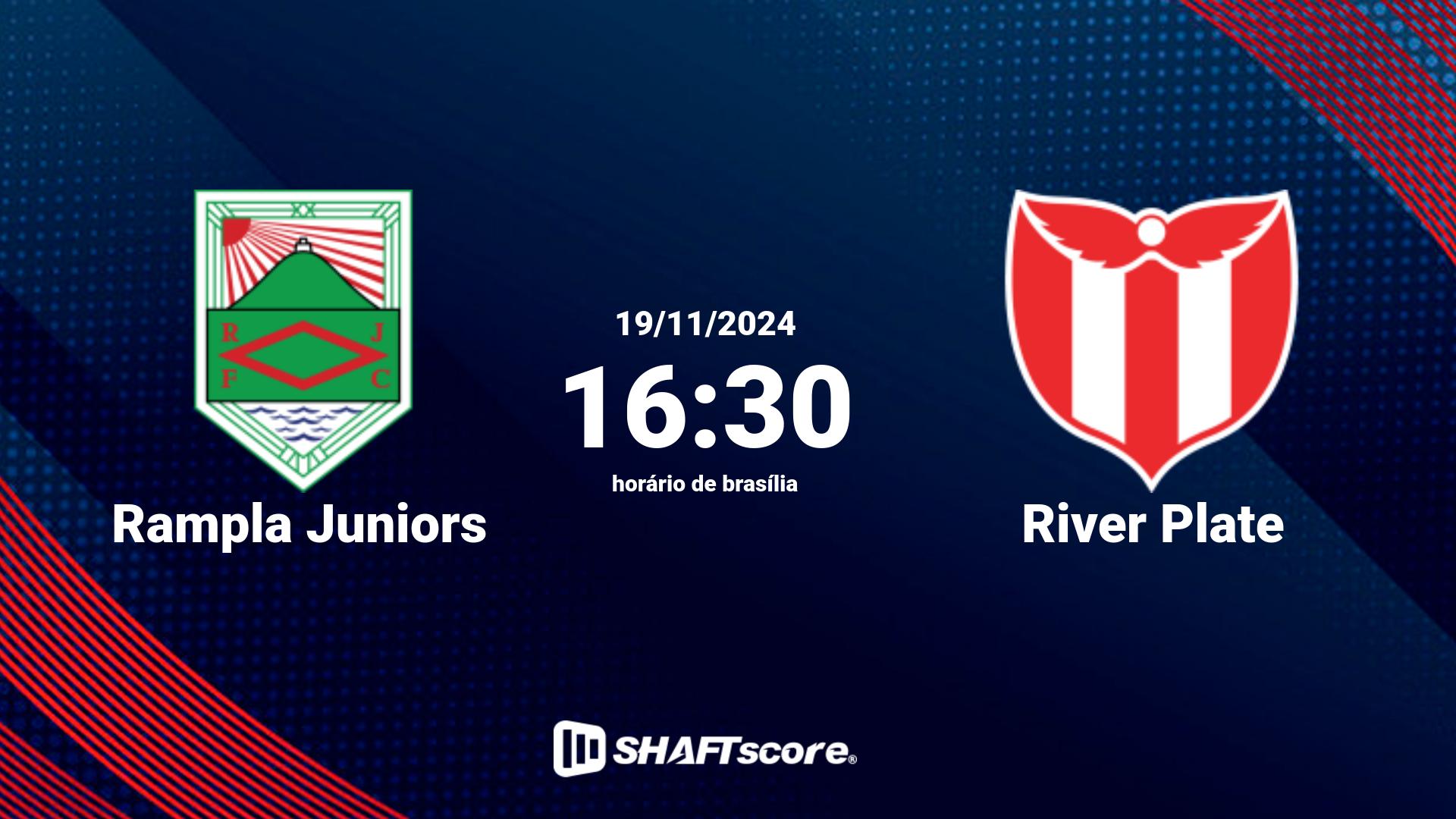 Estatísticas do jogo Rampla Juniors vs River Plate 19.11 16:30