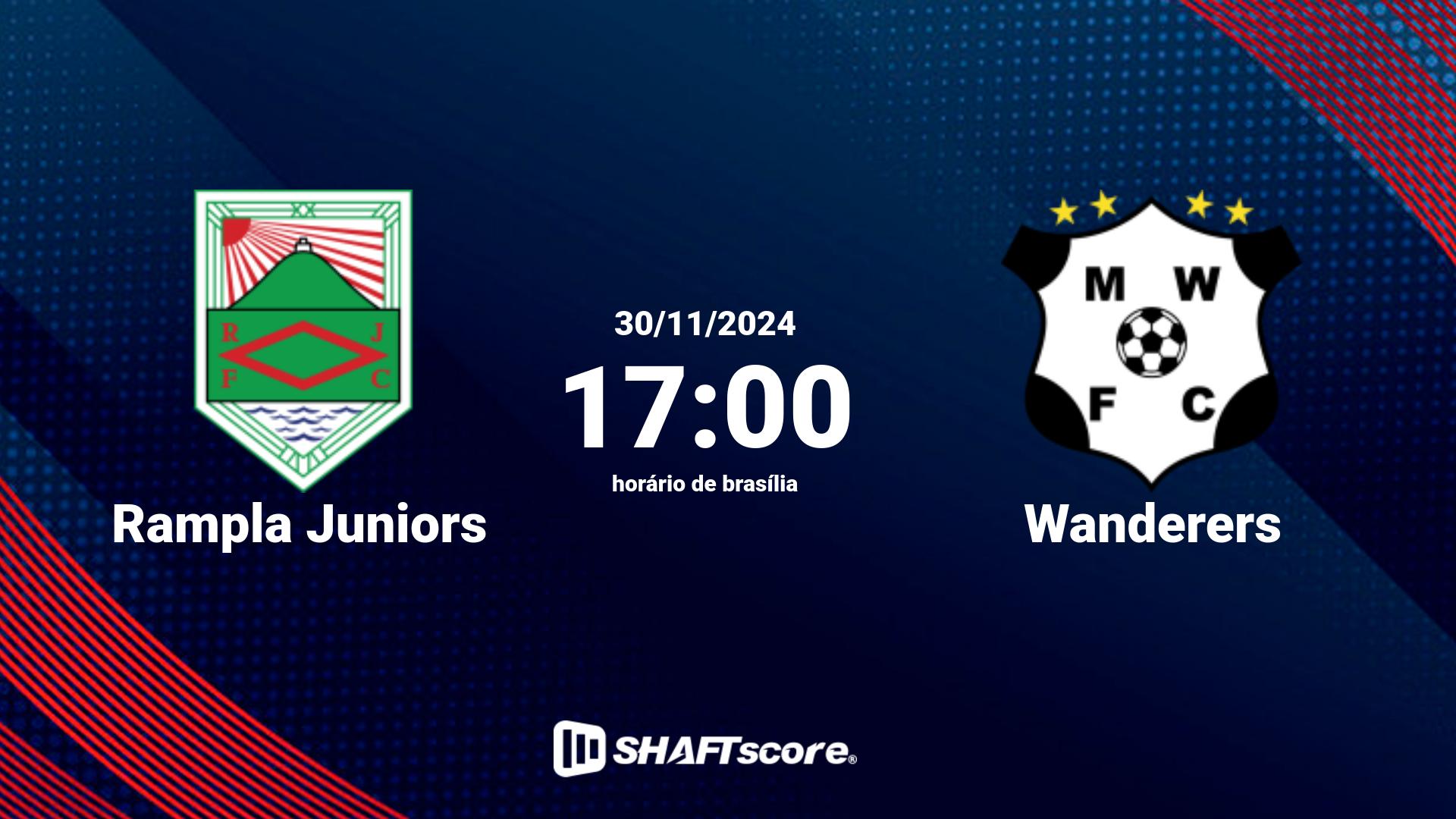 Estatísticas do jogo Rampla Juniors vs Wanderers 30.11 17:00