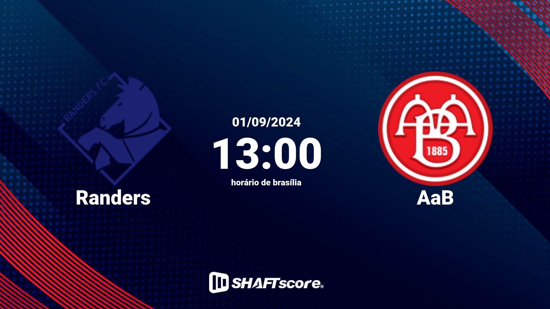 Estatísticas do jogo Randers vs AaB 01.09 13:00