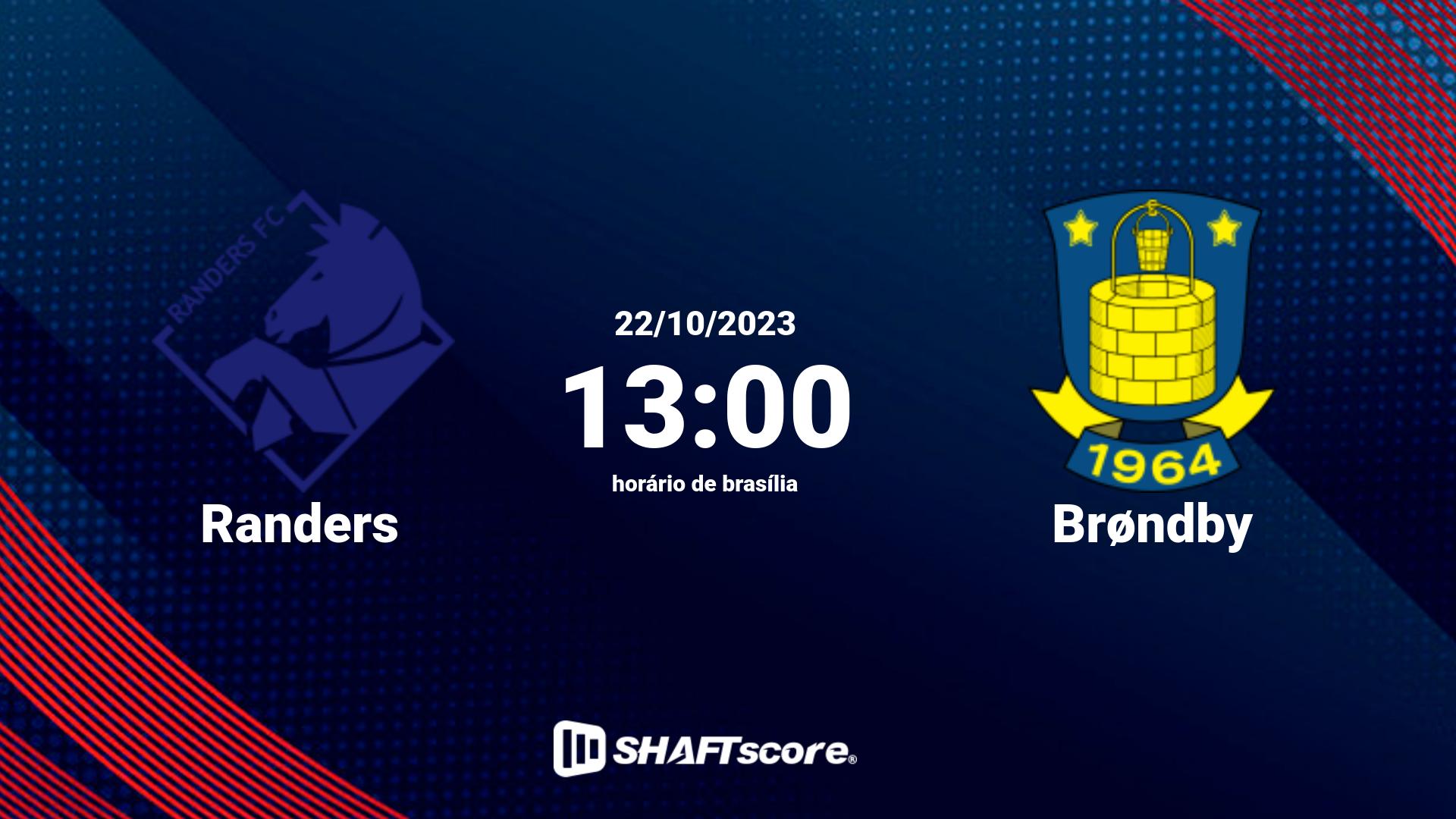 Estatísticas do jogo Randers vs Brøndby 22.10 13:00