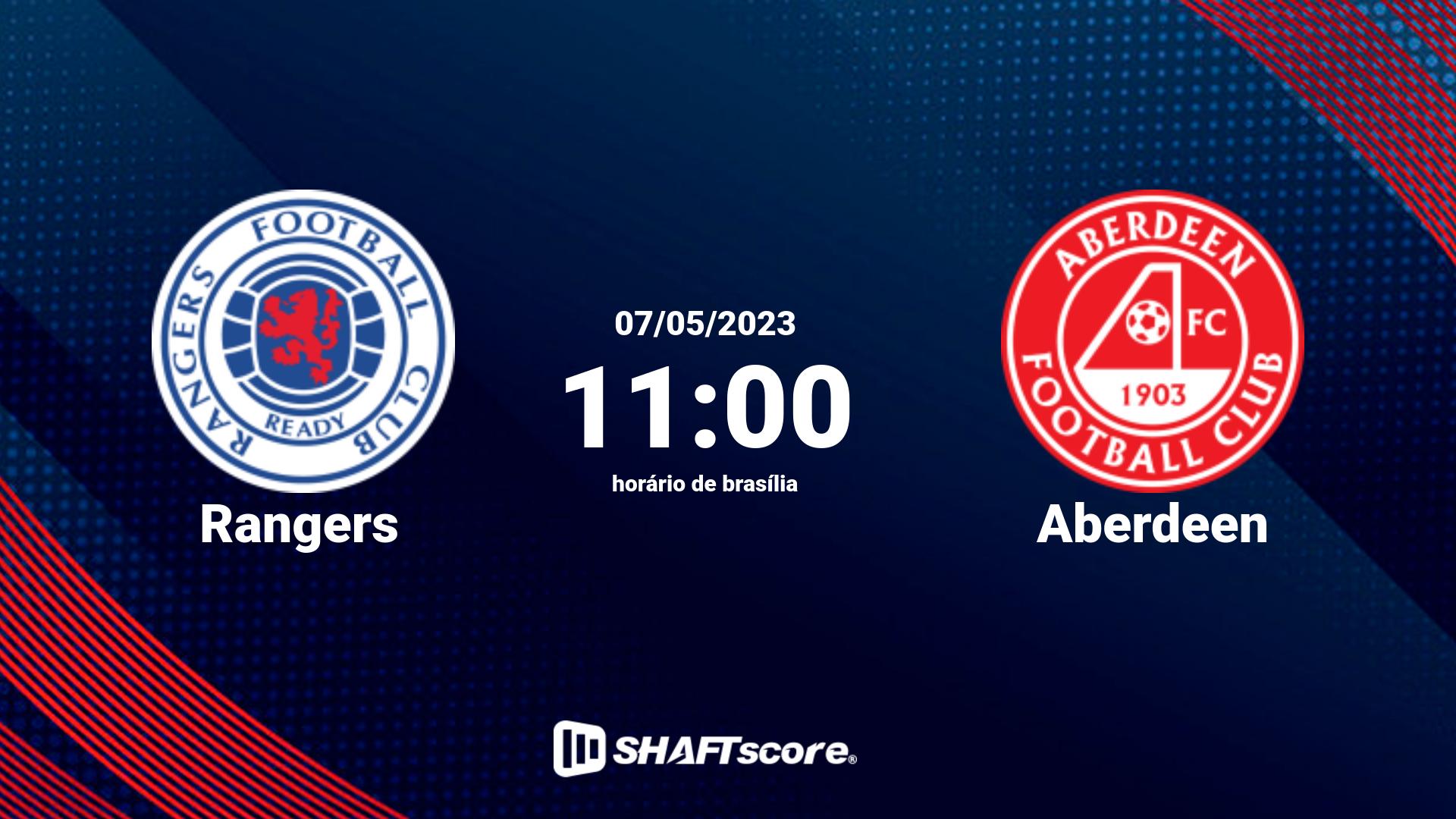 Estatísticas do jogo Rangers vs Aberdeen 07.05 11:00