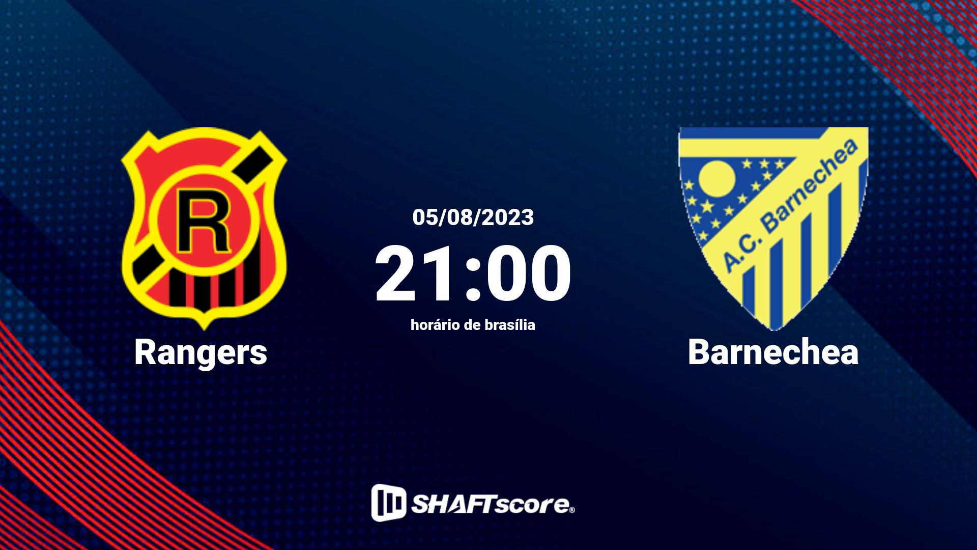 Estatísticas do jogo Rangers vs Barnechea 05.08 21:00