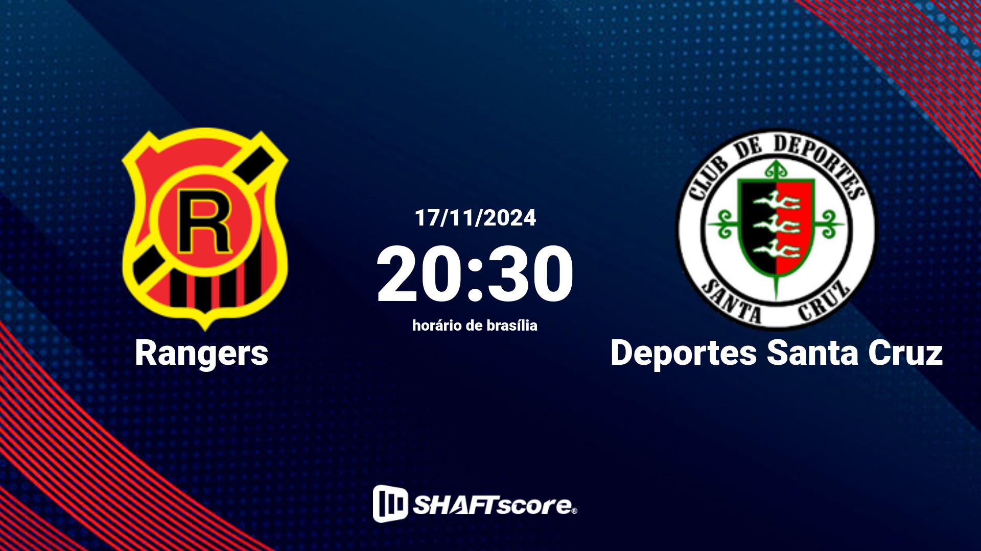 Estatísticas do jogo Rangers vs Deportes Santa Cruz 17.11 20:30