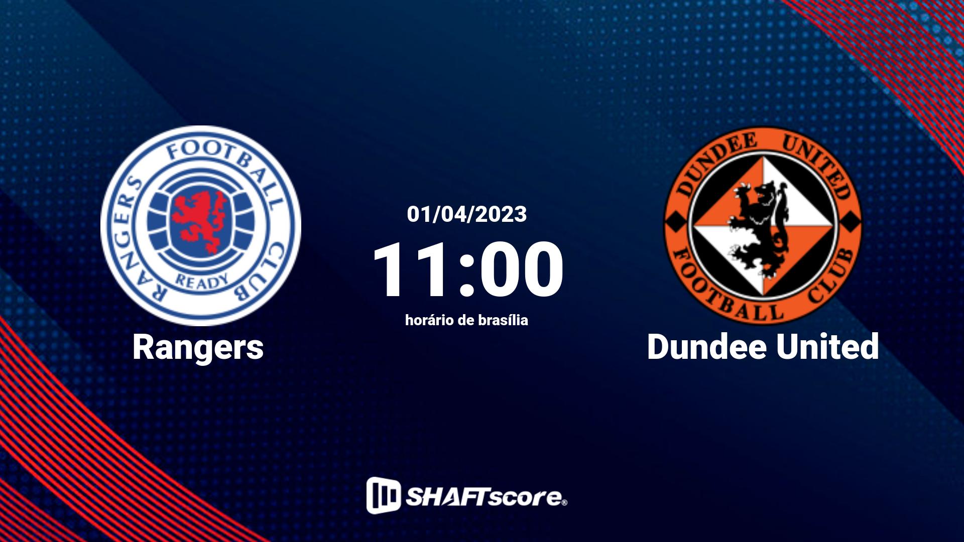 Estatísticas do jogo Rangers vs Dundee United 01.04 11:00