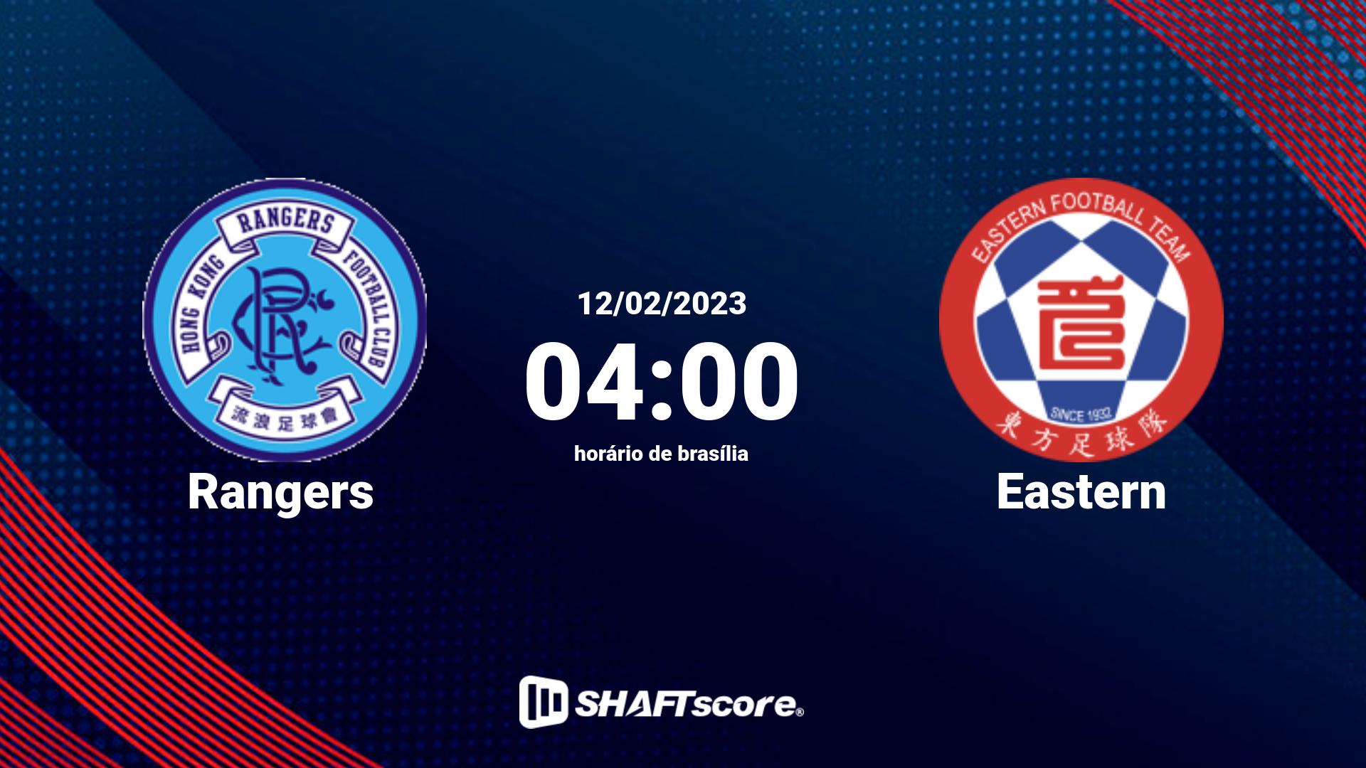 Estatísticas do jogo Rangers vs Eastern 12.02 04:00