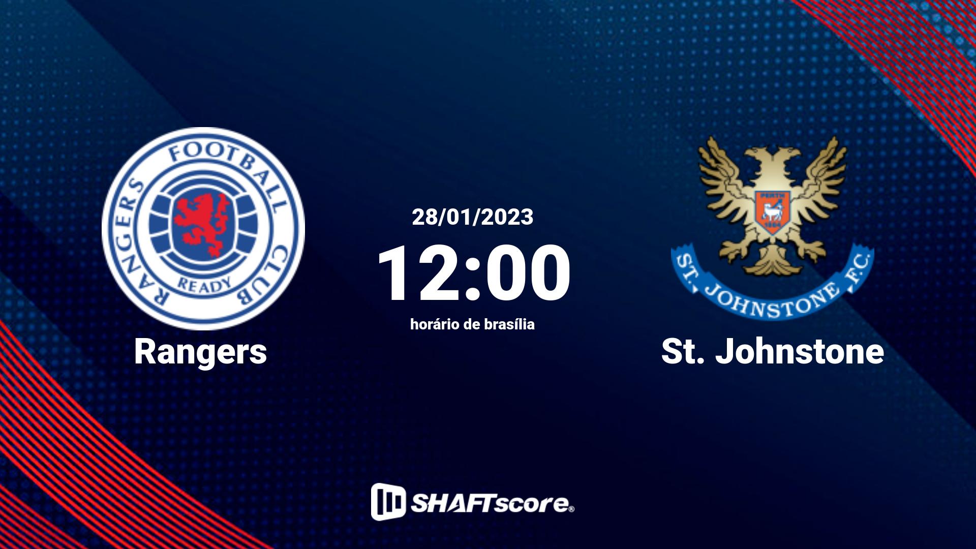 Estatísticas do jogo Rangers vs St. Johnstone 28.01 12:00