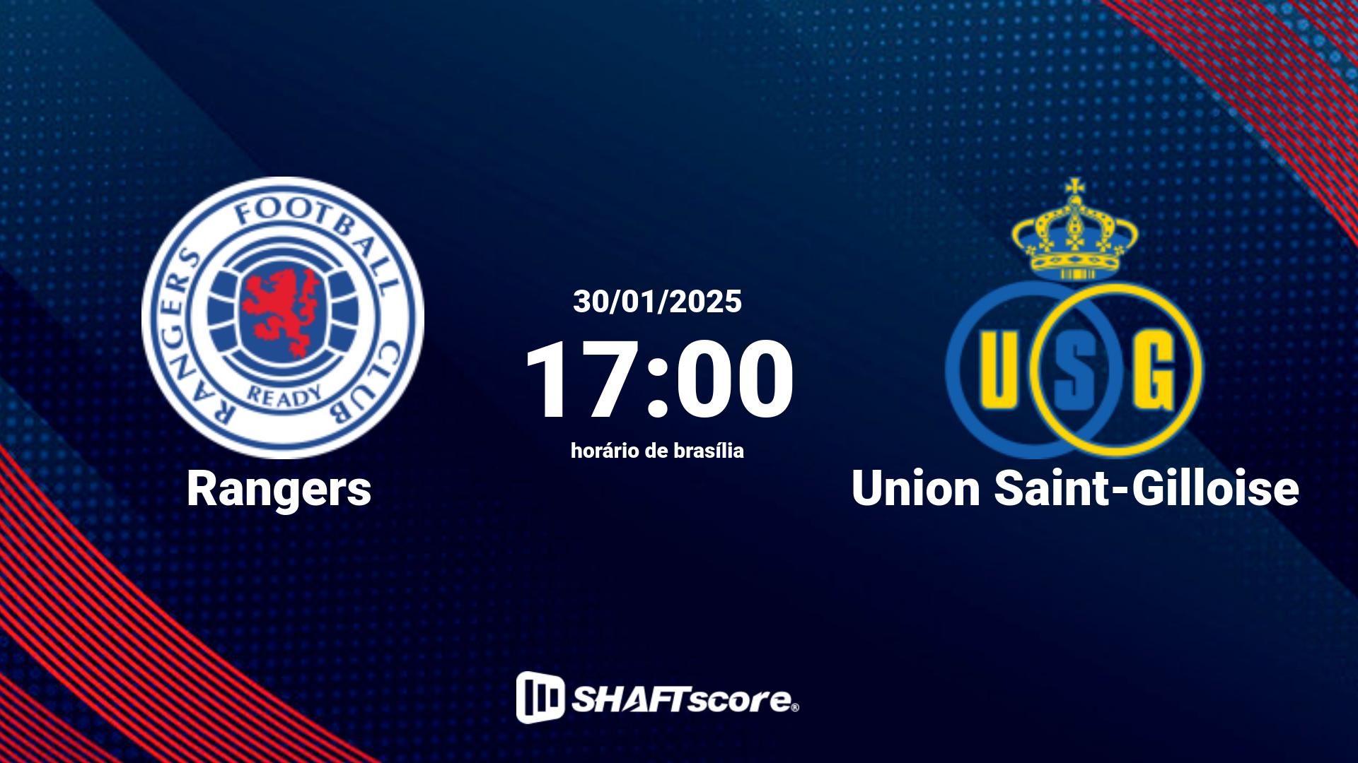 Estatísticas do jogo Rangers vs Union Saint-Gilloise 30.01 17:00