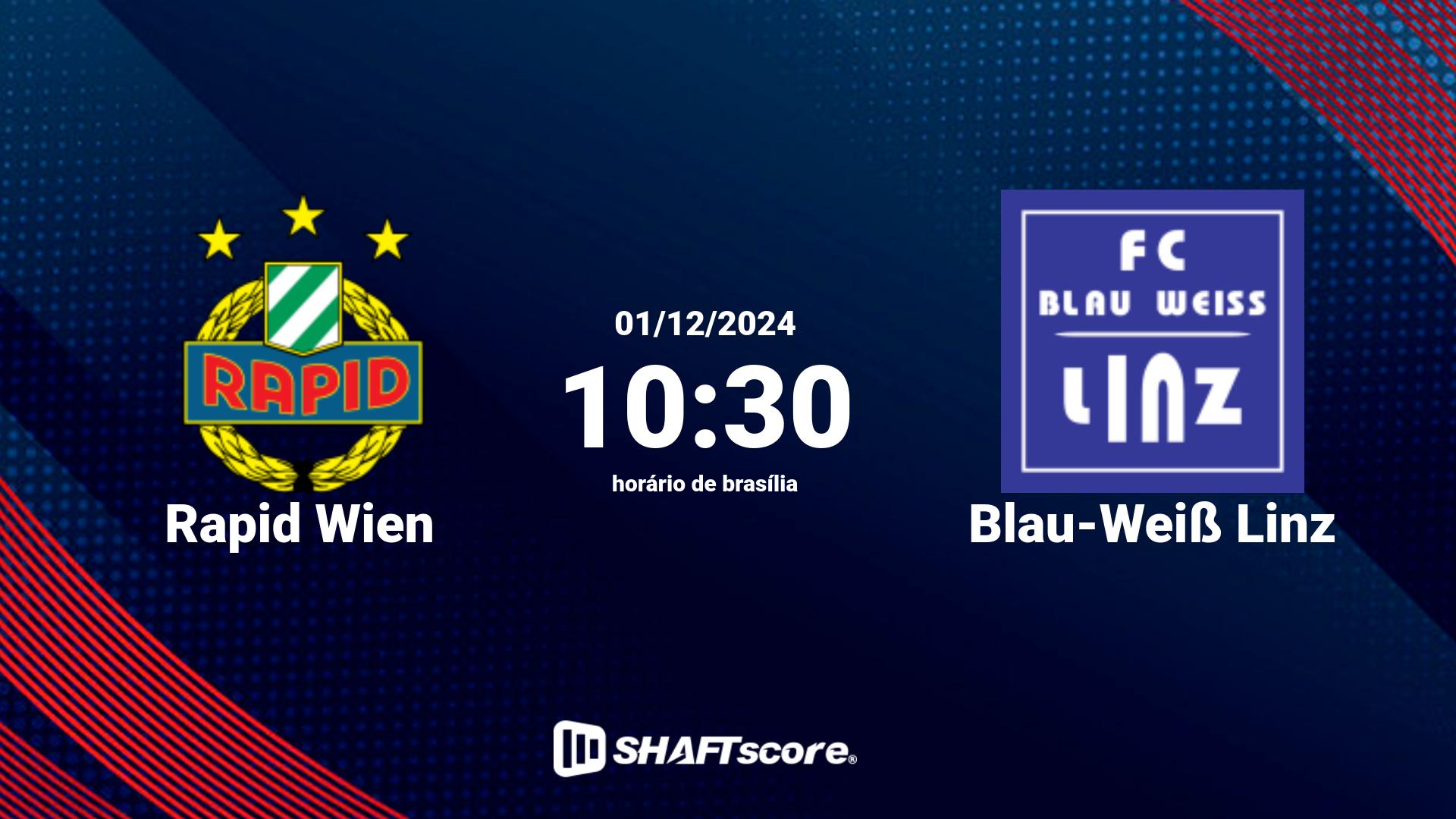 Estatísticas do jogo Rapid Wien vs Blau-Weiß Linz 01.12 10:30