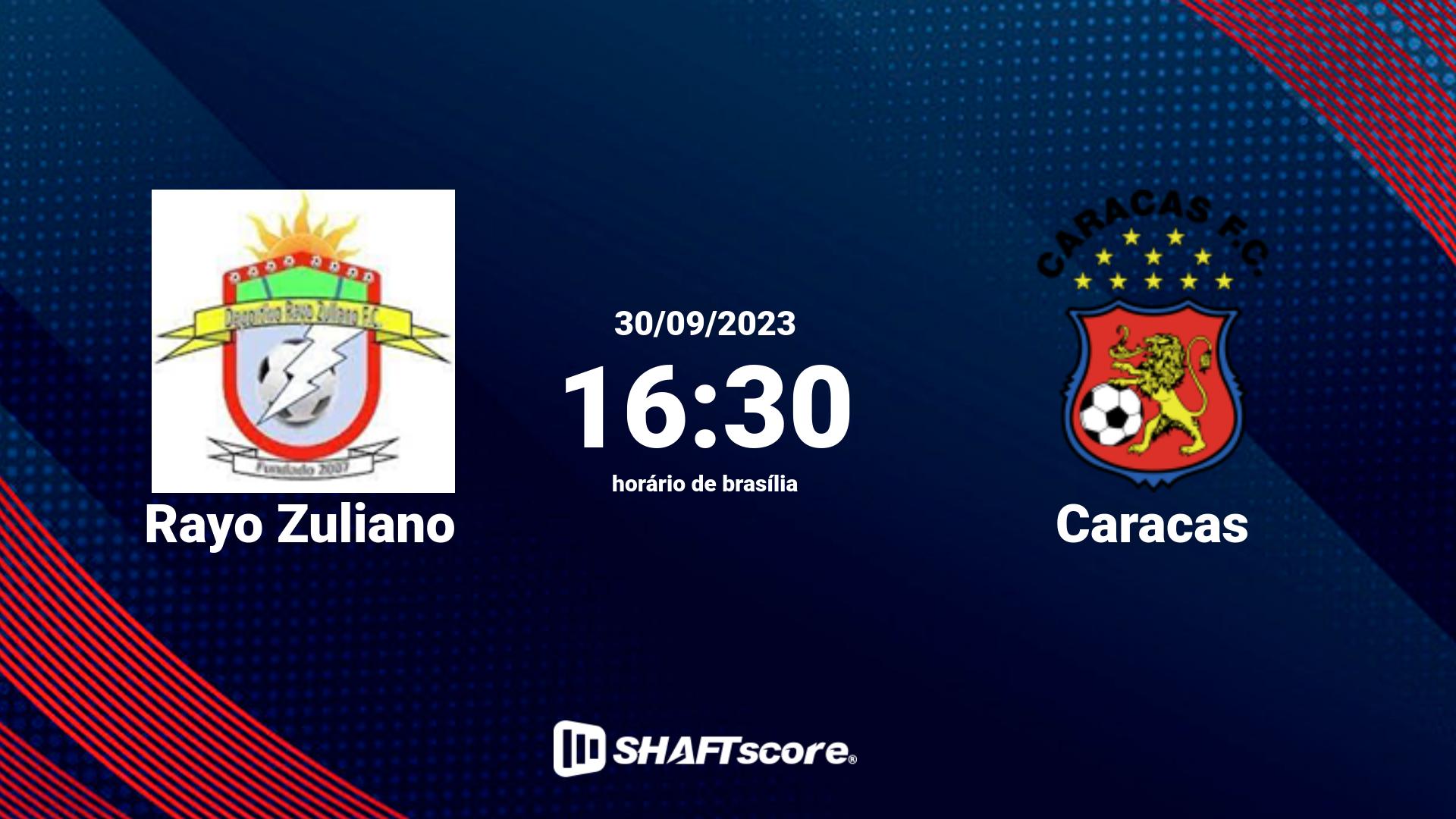 Estatísticas do jogo Rayo Zuliano vs Caracas 30.09 16:30