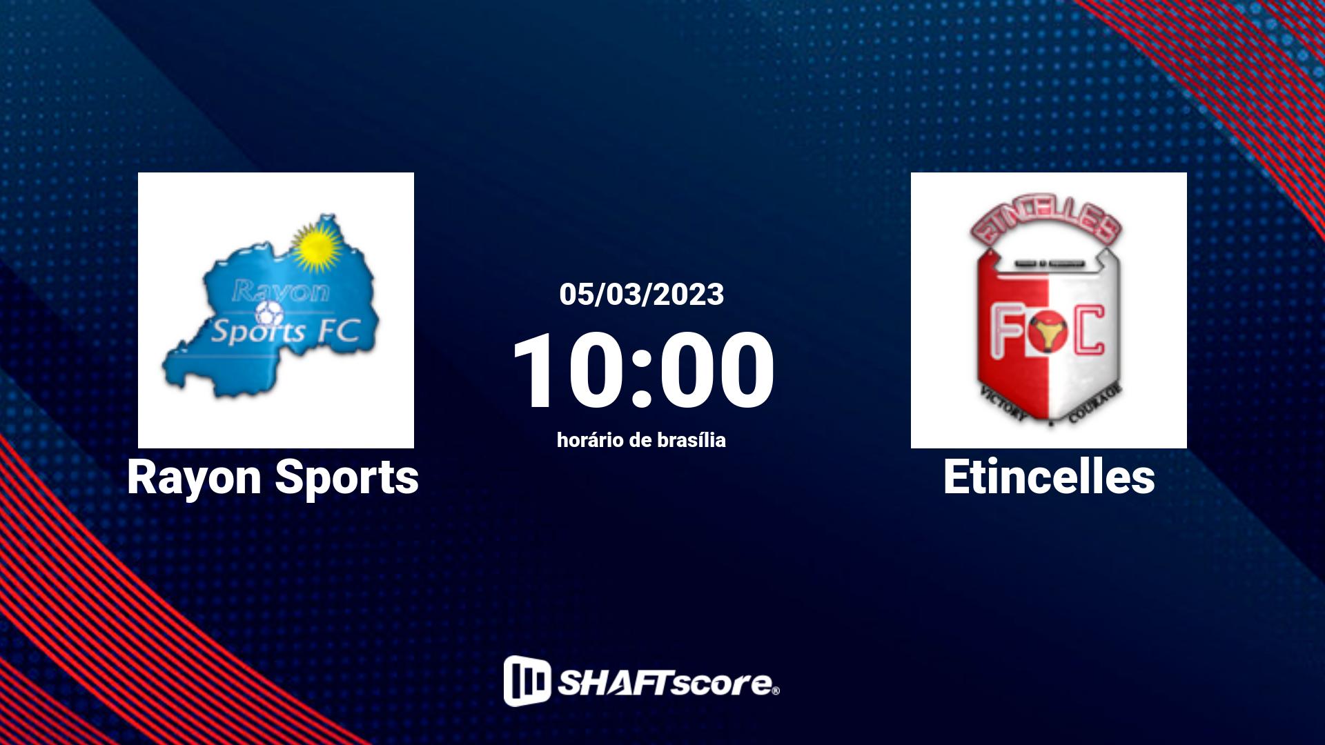 Estatísticas do jogo Rayon Sports vs Etincelles 05.03 10:00