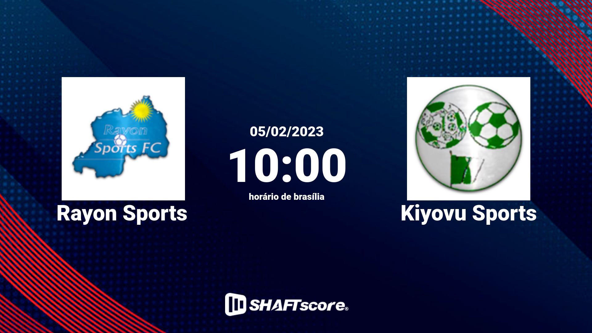 Estatísticas do jogo Rayon Sports vs Kiyovu Sports 05.02 10:00