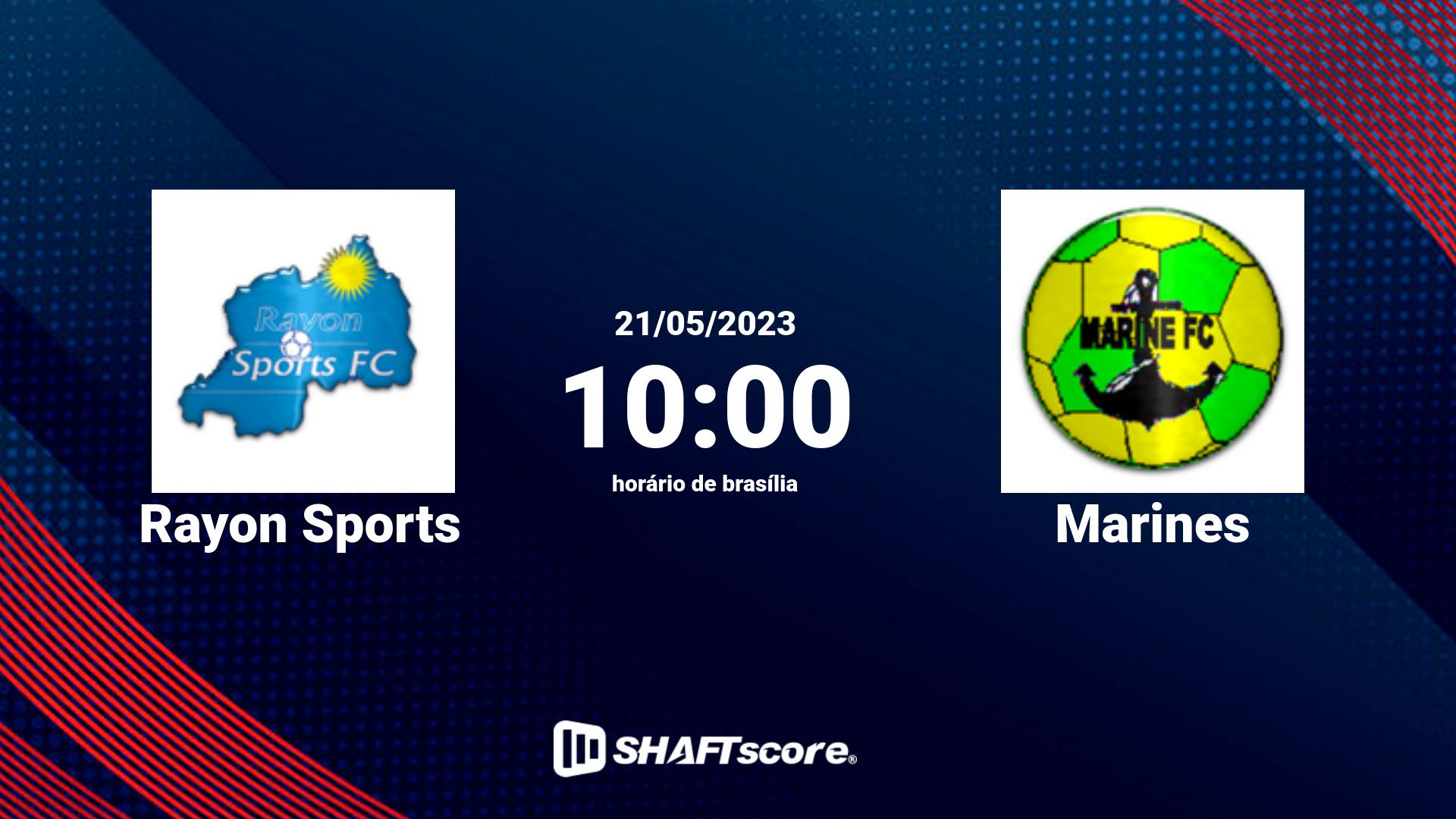 Estatísticas do jogo Rayon Sports vs Marines 21.05 10:00