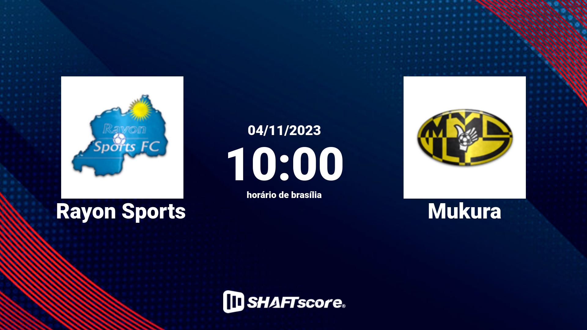 Estatísticas do jogo Rayon Sports vs Mukura 04.11 10:00