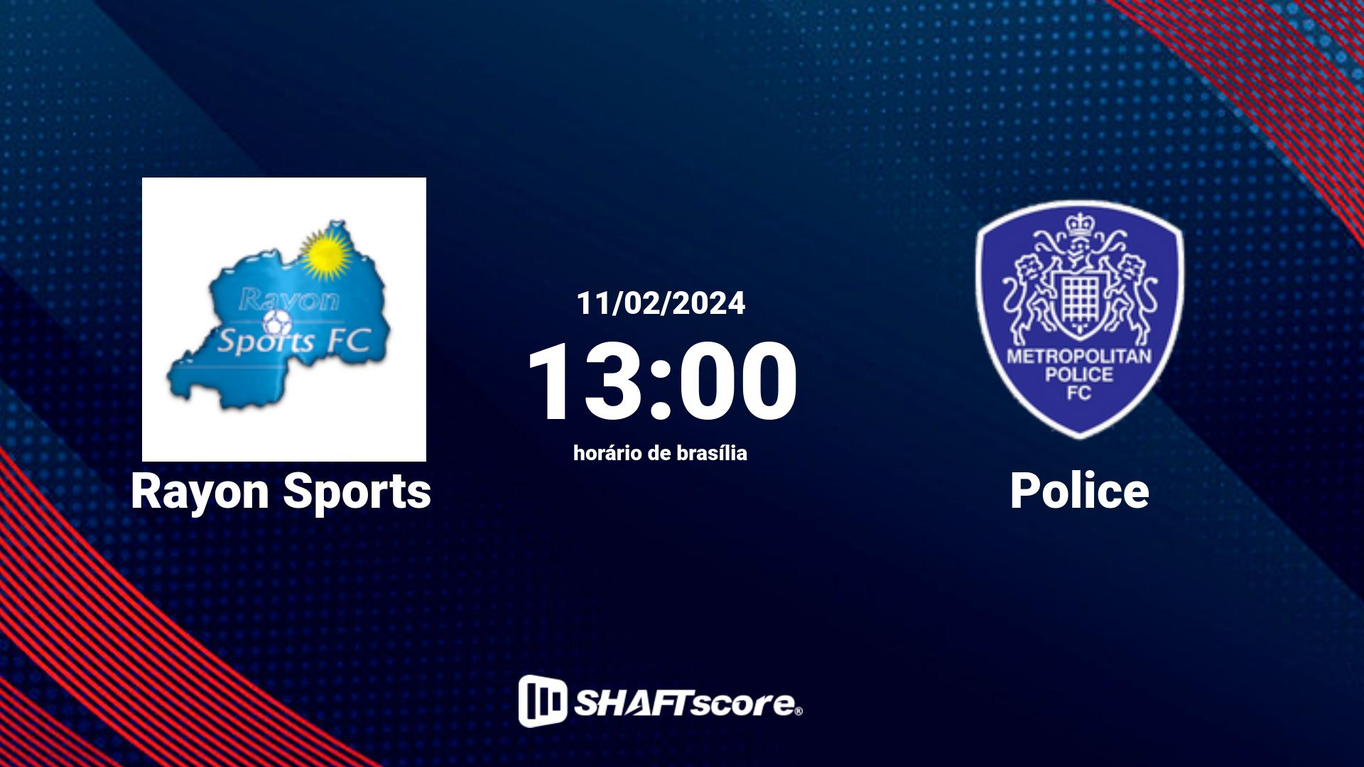 Estatísticas do jogo Rayon Sports vs Police 11.02 13:00