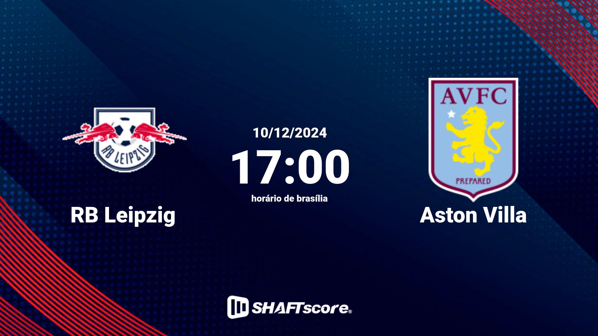 Estatísticas do jogo RB Leipzig vs Aston Villa 10.12 17:00