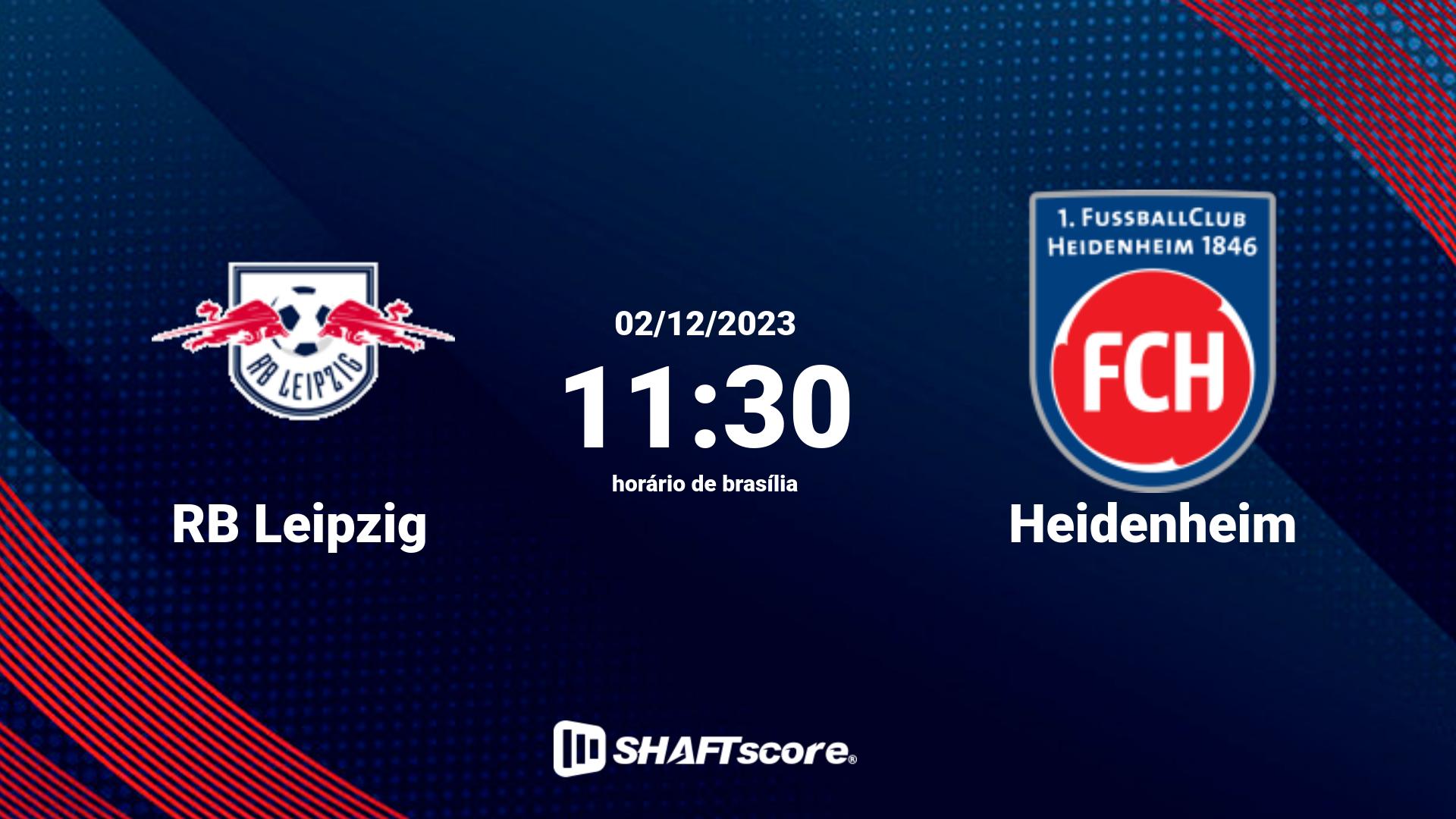 Estatísticas do jogo RB Leipzig vs Heidenheim 02.12 11:30