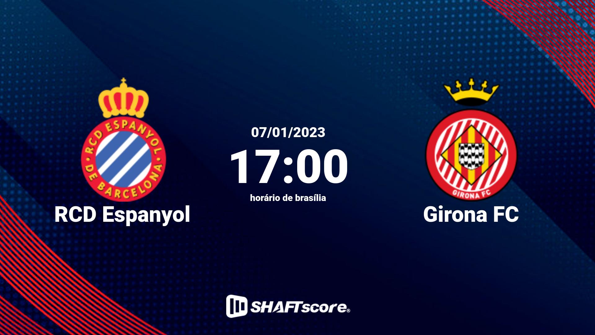 Estatísticas do jogo RCD Espanyol vs Girona FC 07.01 17:00