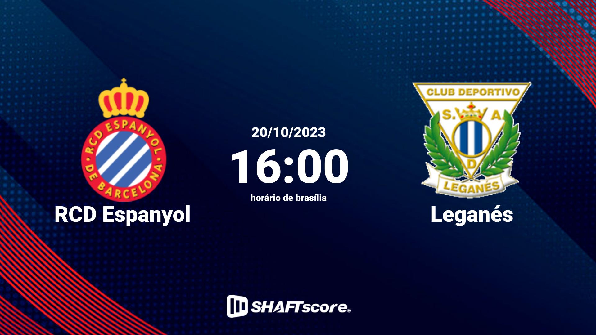 Estatísticas do jogo RCD Espanyol vs Leganés 20.10 16:00