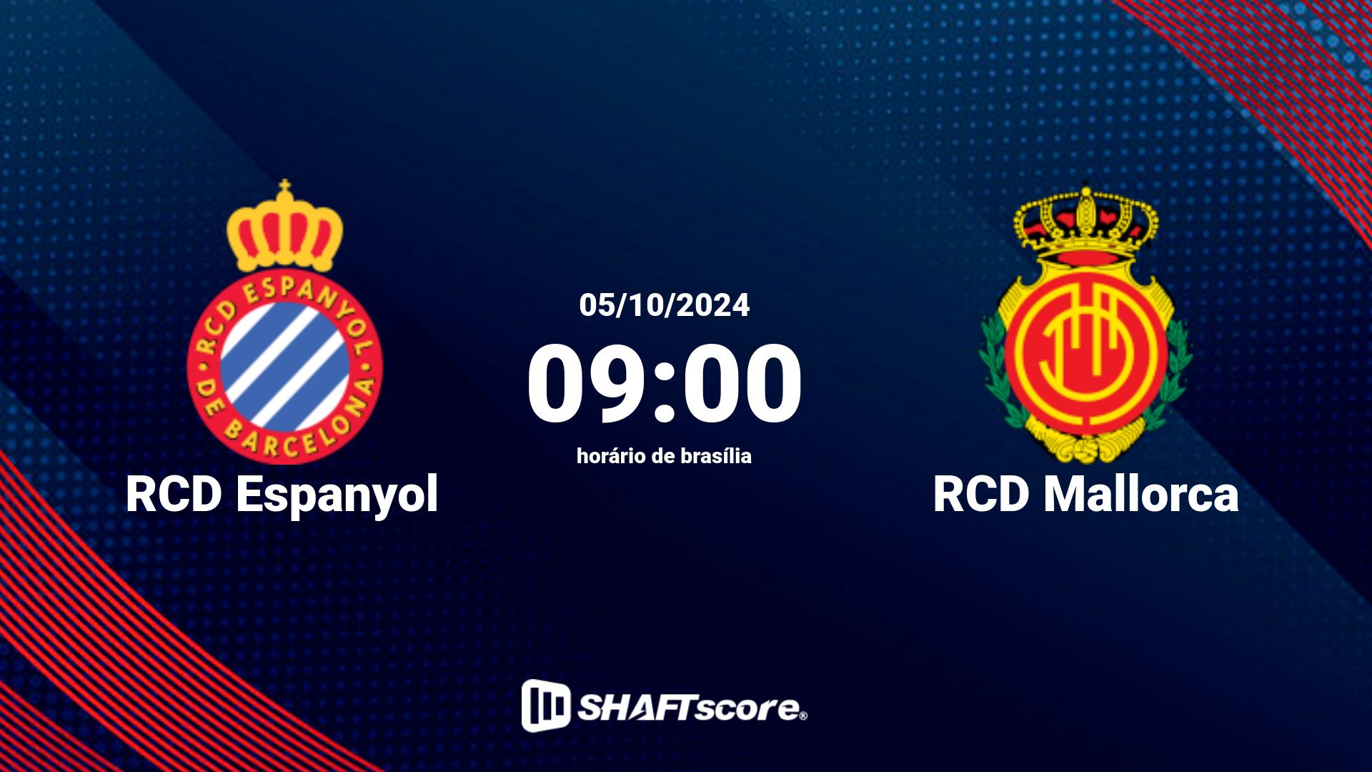 Estatísticas do jogo RCD Espanyol vs RCD Mallorca 05.10 09:00