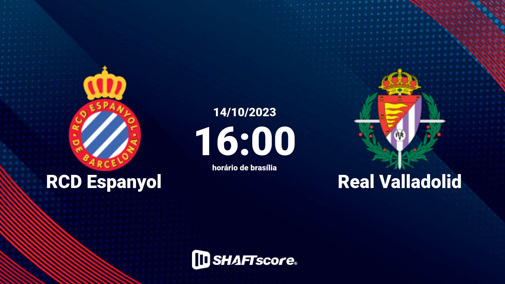 Estatísticas do jogo RCD Espanyol vs Real Valladolid 14.10 16:00