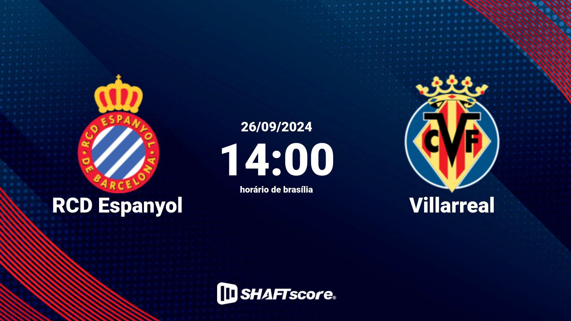 Estatísticas do jogo RCD Espanyol vs Villarreal 26.09 14:00