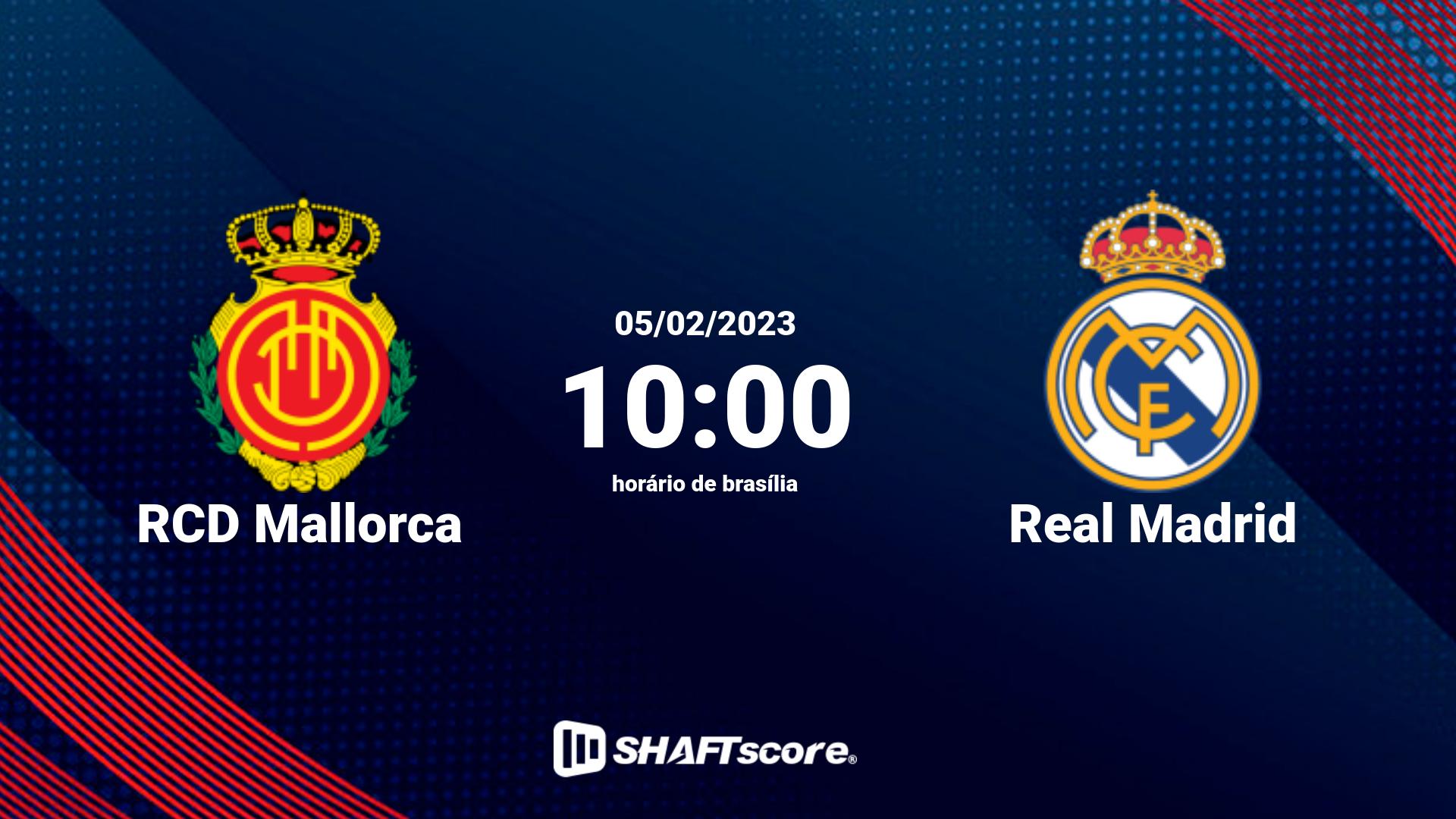 Estatísticas do jogo RCD Mallorca vs Real Madrid 05.02 10:00