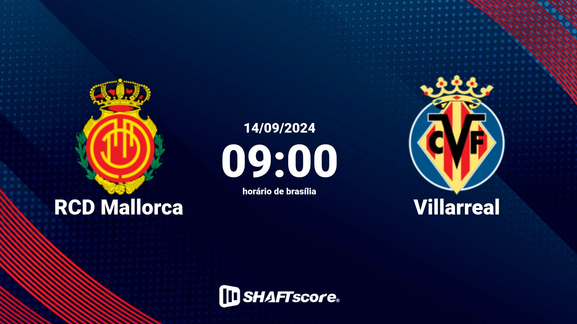 Estatísticas do jogo RCD Mallorca vs Villarreal 14.09 09:00