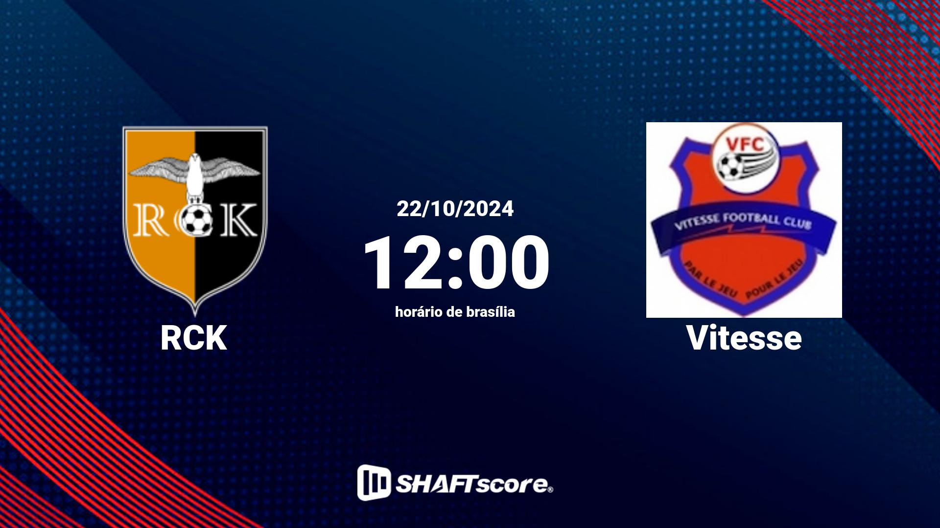 Estatísticas do jogo RCK vs Vitesse 22.10 12:00