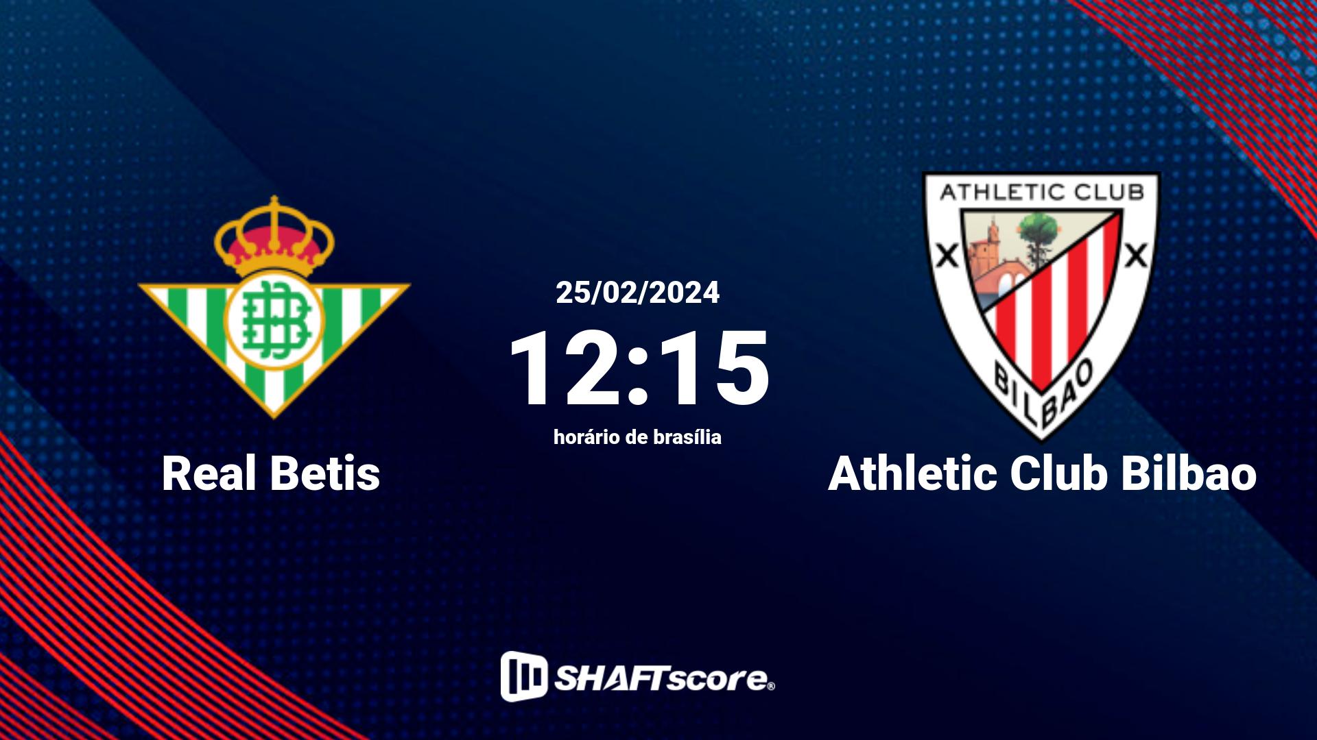 Estatísticas do jogo Real Betis vs Athletic Club Bilbao 25.02 12:15