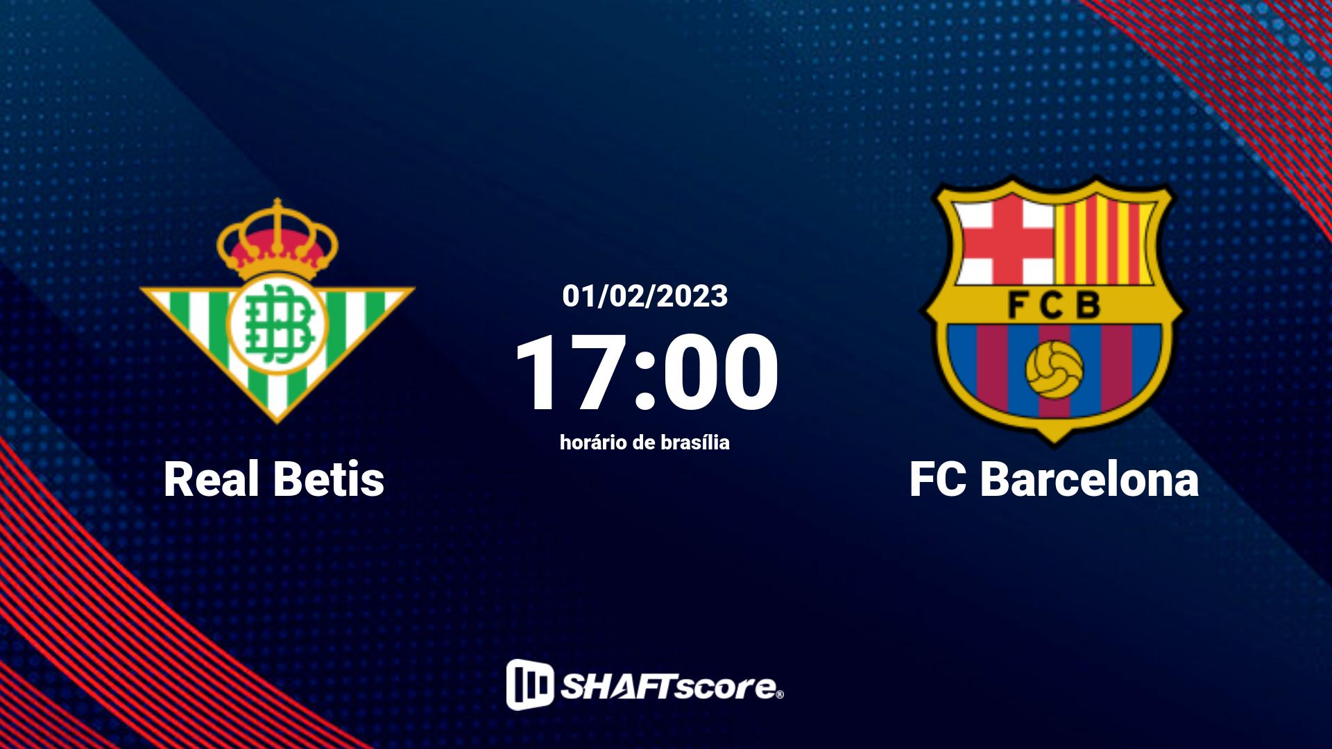 Estatísticas do jogo Real Betis vs FC Barcelona 01.02 17:00