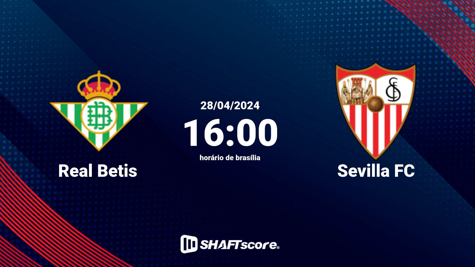 Estatísticas do jogo Real Betis vs Sevilla FC 28.04 16:00