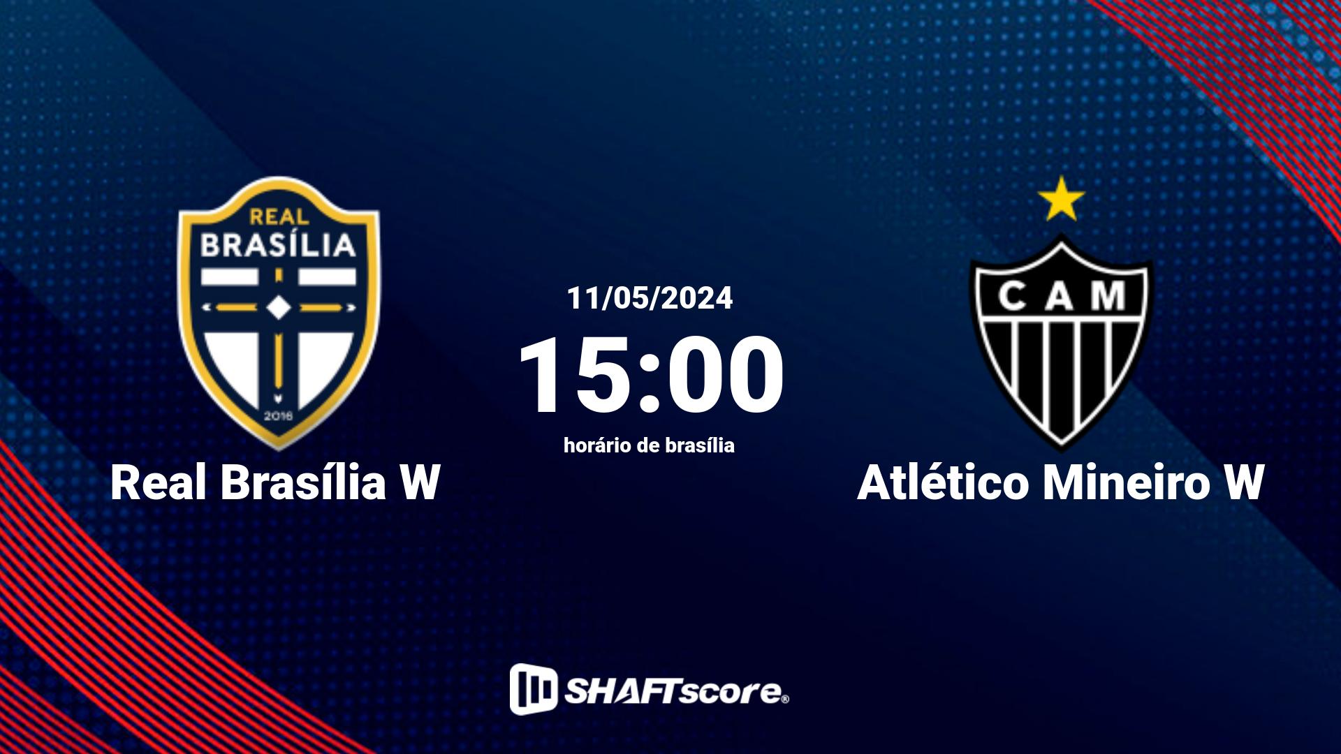 Estatísticas do jogo Real Brasília W vs Atlético Mineiro W 11.05 15:00