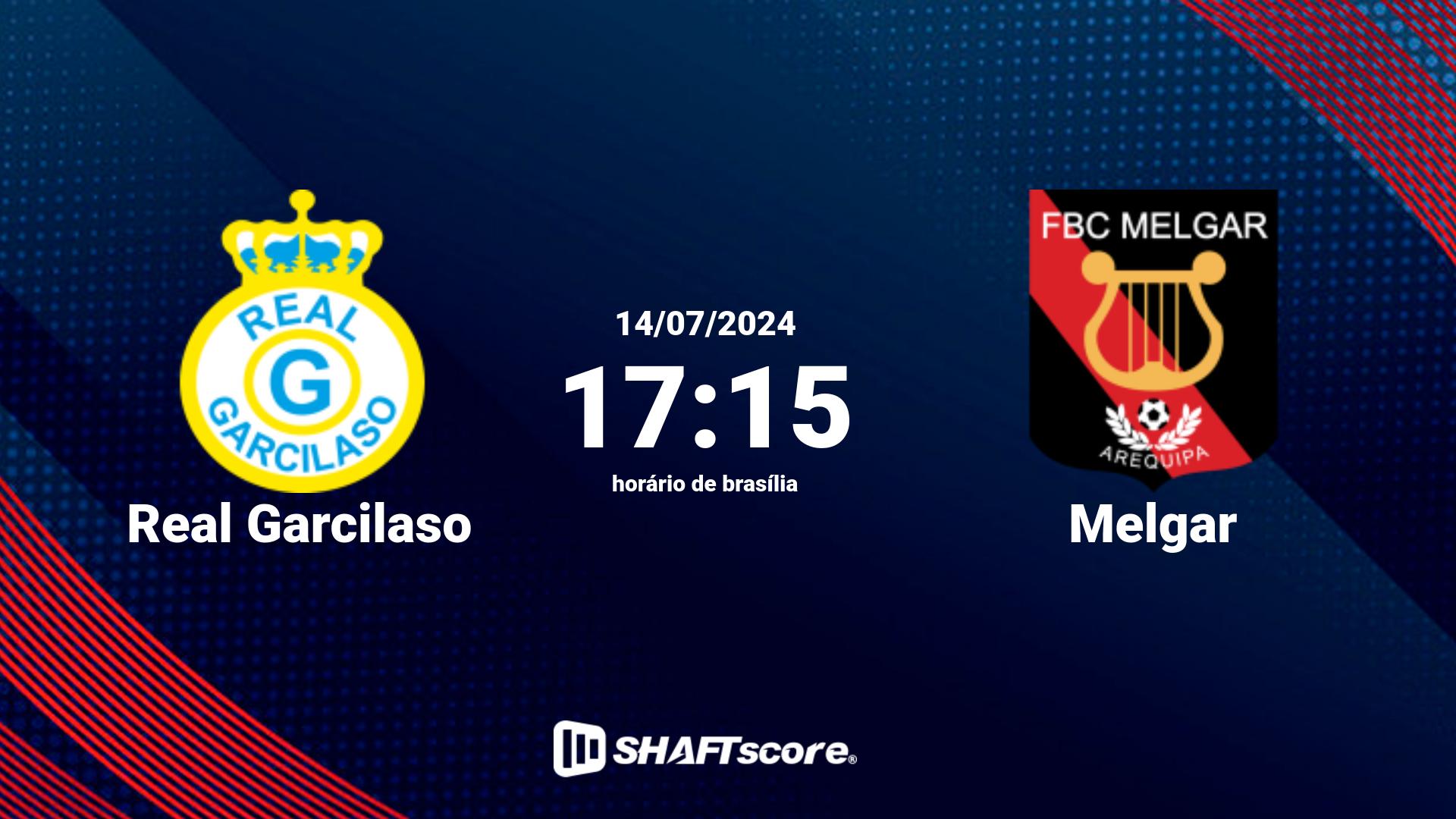 Estatísticas do jogo Real Garcilaso vs Melgar 14.07 17:15