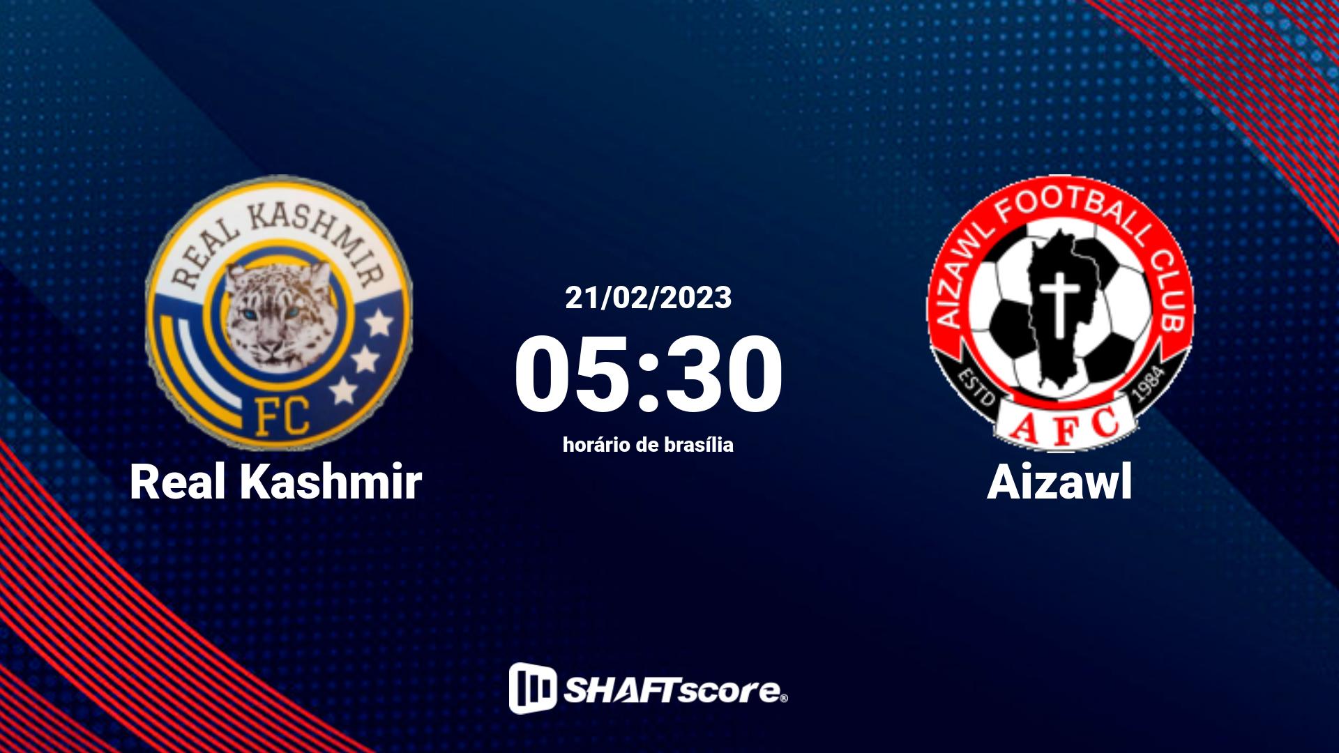 Estatísticas do jogo Real Kashmir vs Aizawl 21.02 05:30