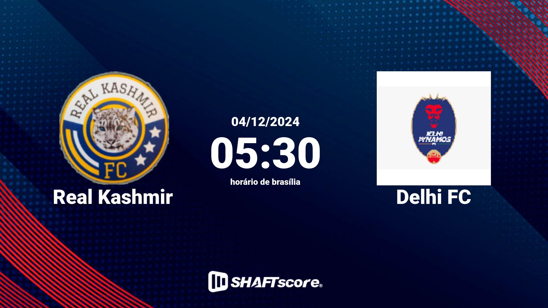 Estatísticas do jogo Real Kashmir vs Delhi FC 04.12 05:30