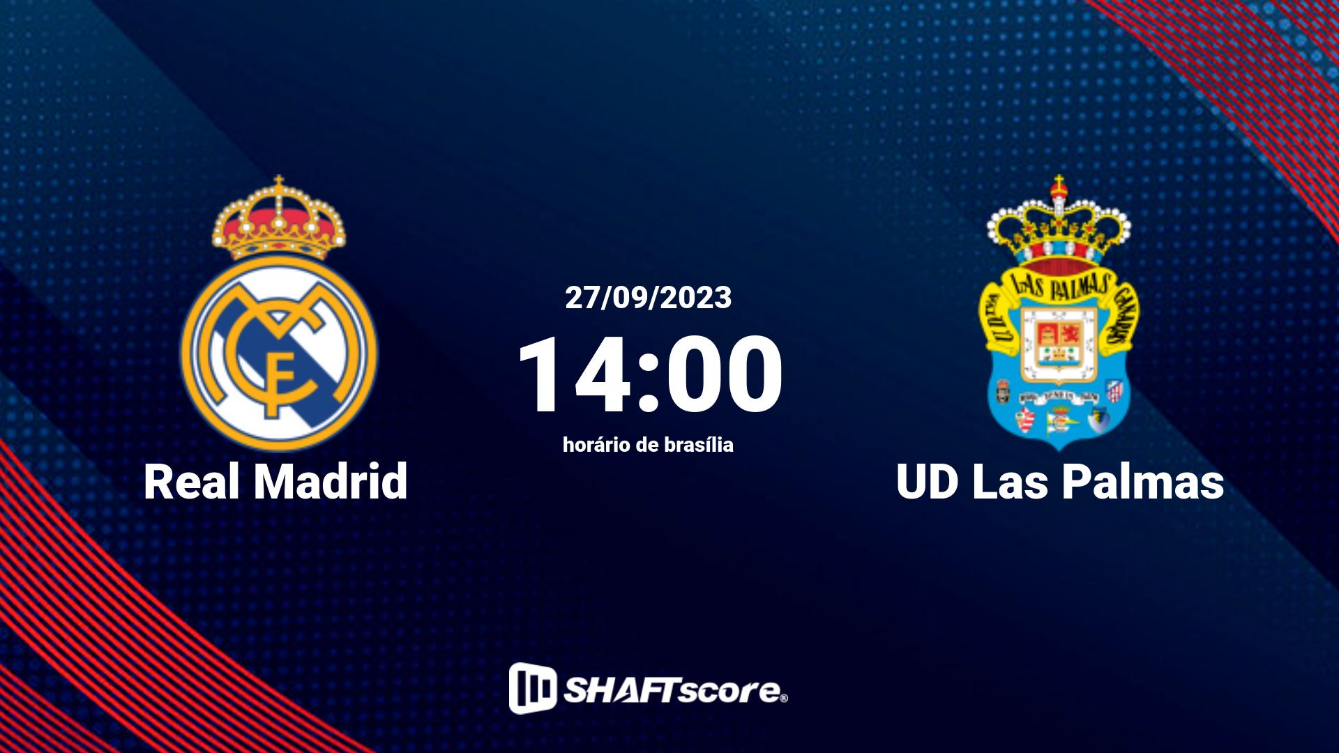 Estatísticas do jogo Real Madrid vs UD Las Palmas 27.09 14:00