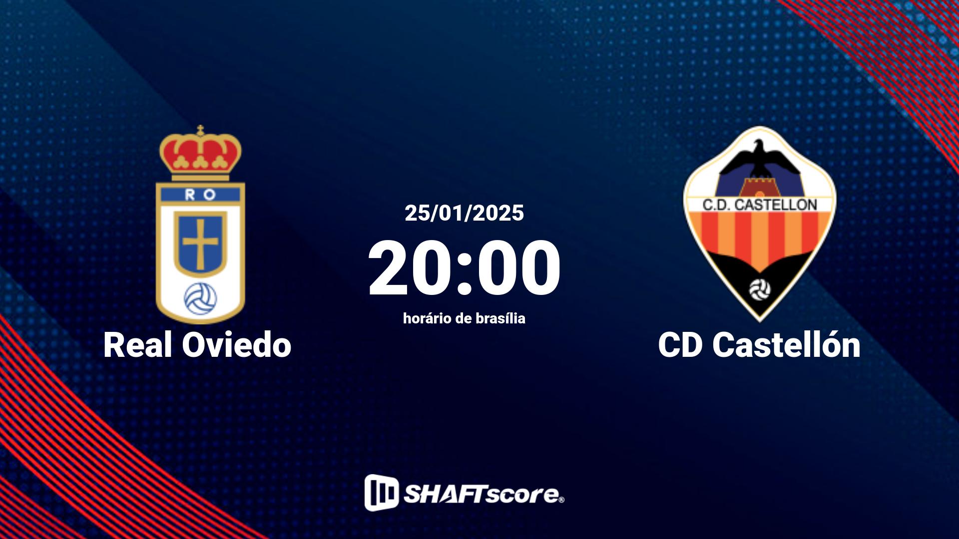 Estatísticas do jogo Real Oviedo vs CD Castellón 25.01 20:00