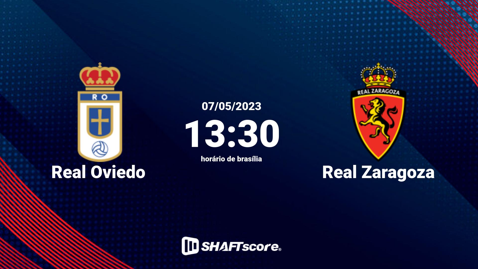 Estatísticas do jogo Real Oviedo vs Real Zaragoza 07.05 13:30