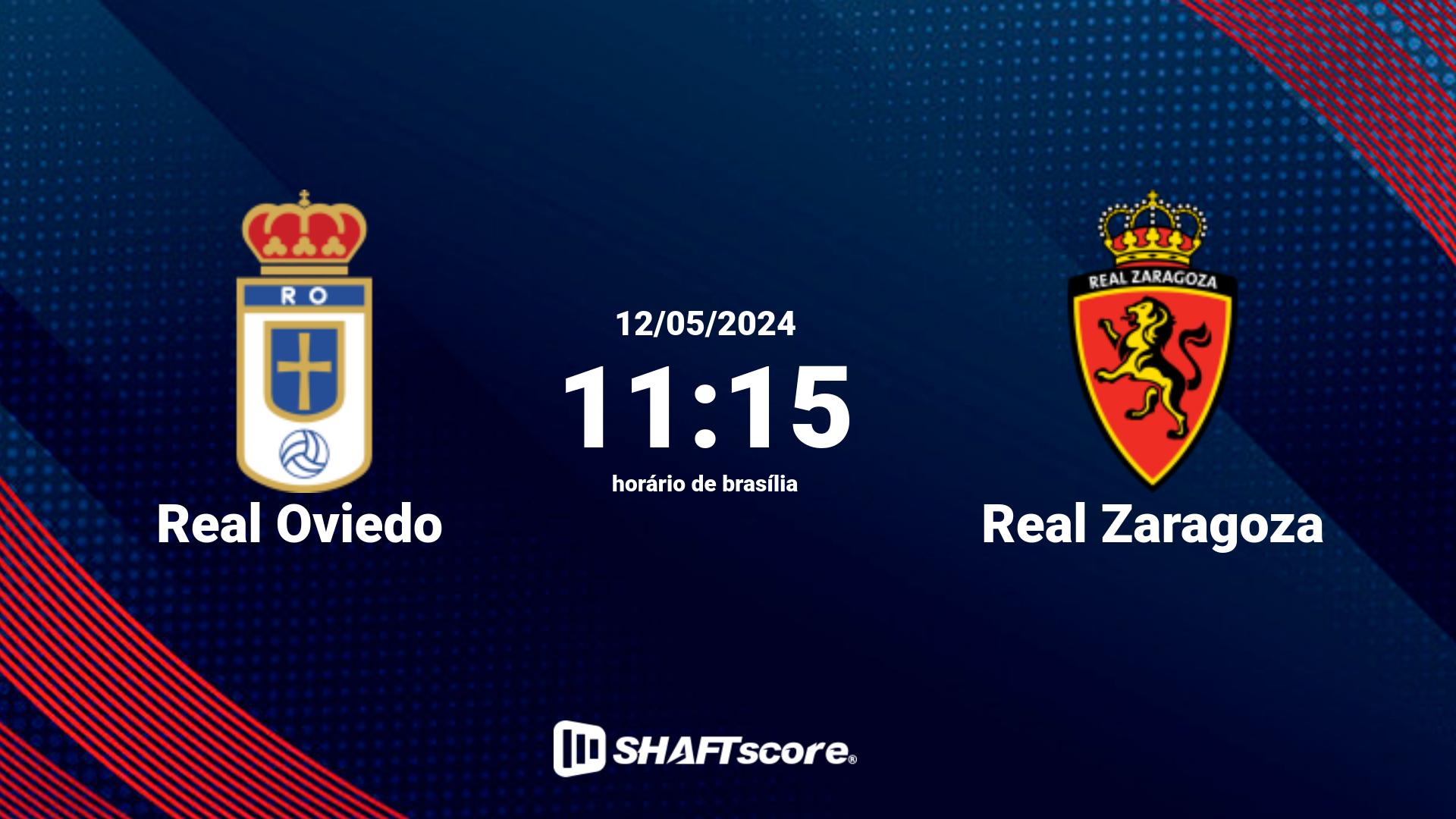 Estatísticas do jogo Real Oviedo vs Real Zaragoza 12.05 11:15