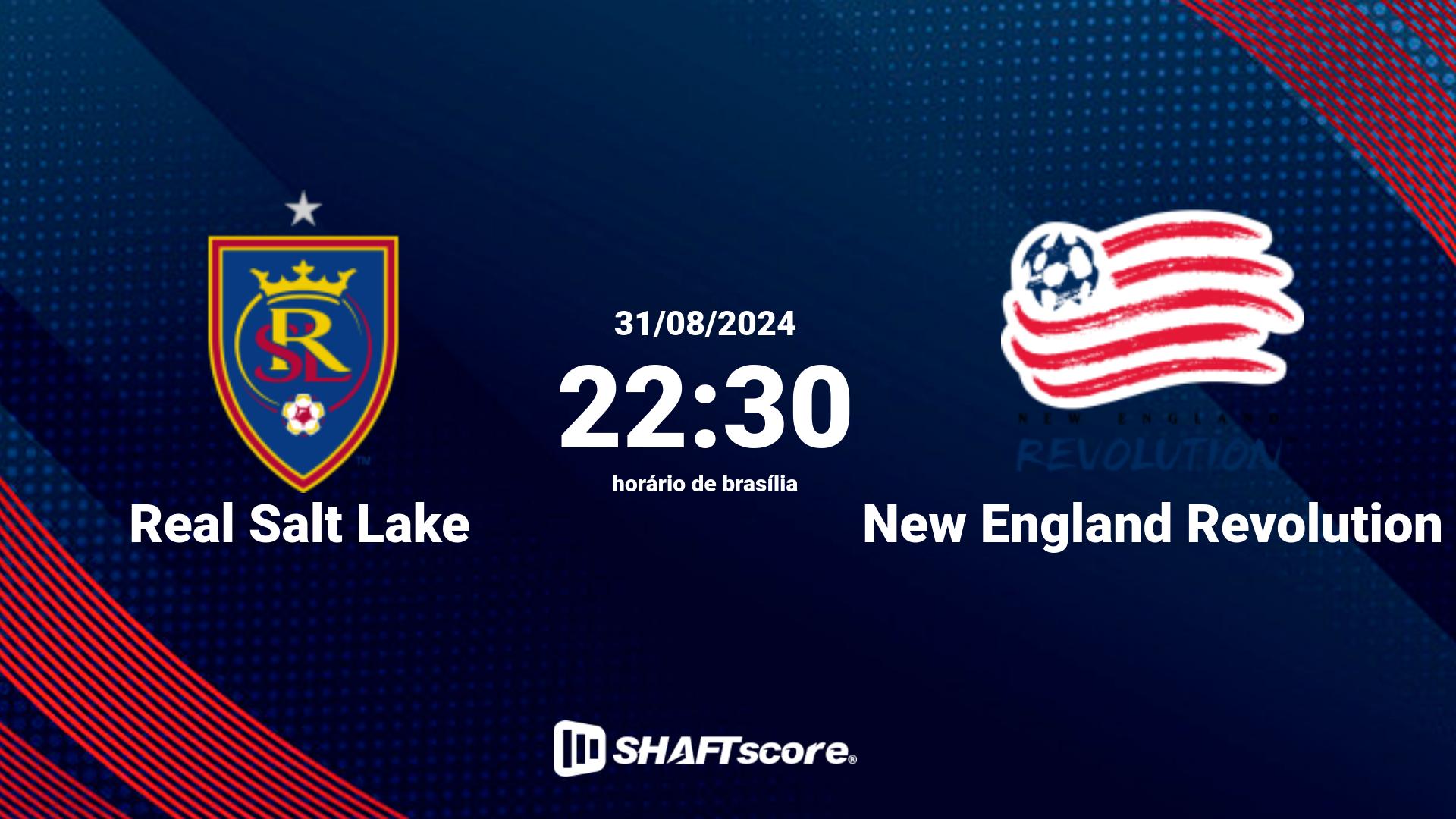 Estatísticas do jogo Real Salt Lake vs New England Revolution 31.08 22:30